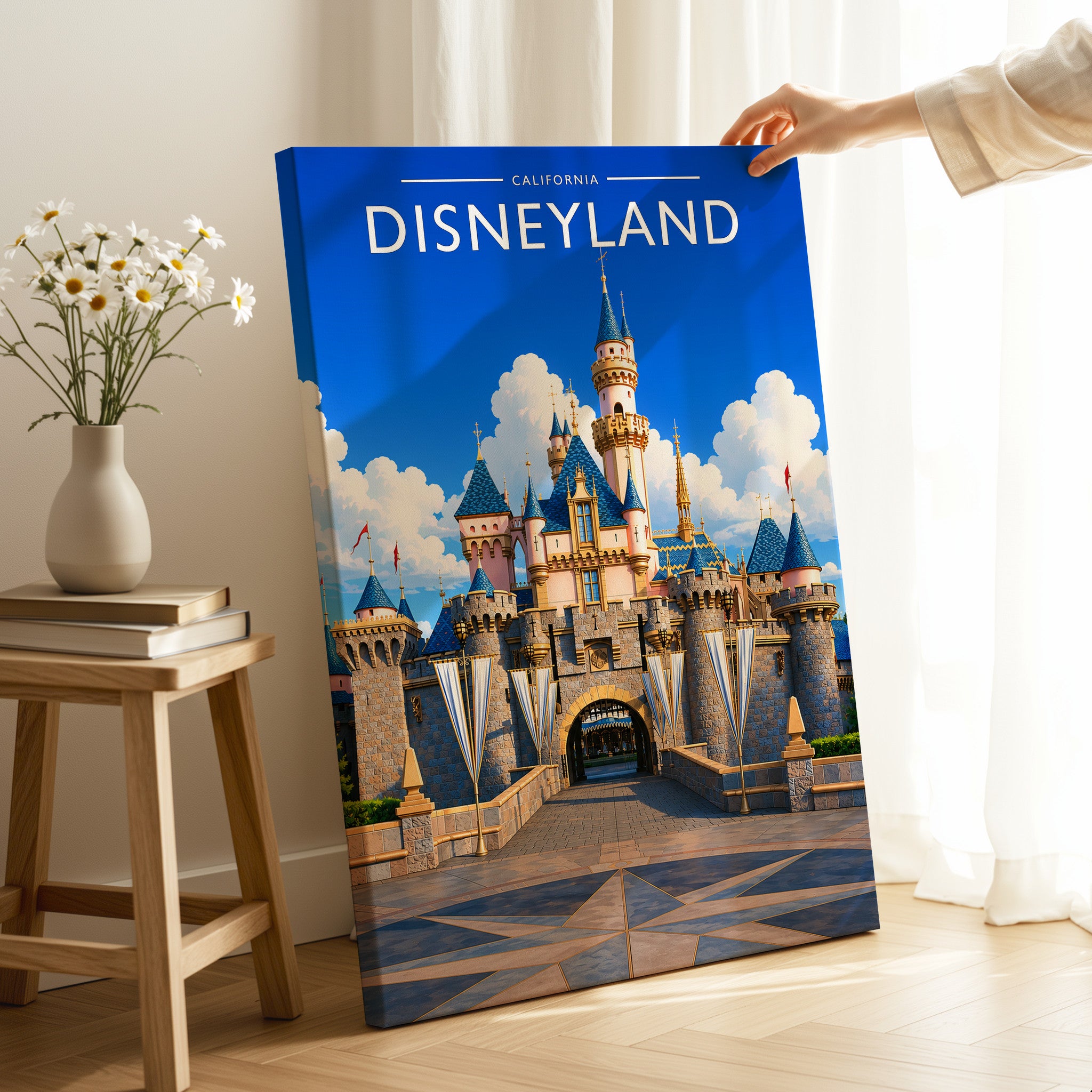 Anaheim Travel Poster as a gallery-wrapped canvas