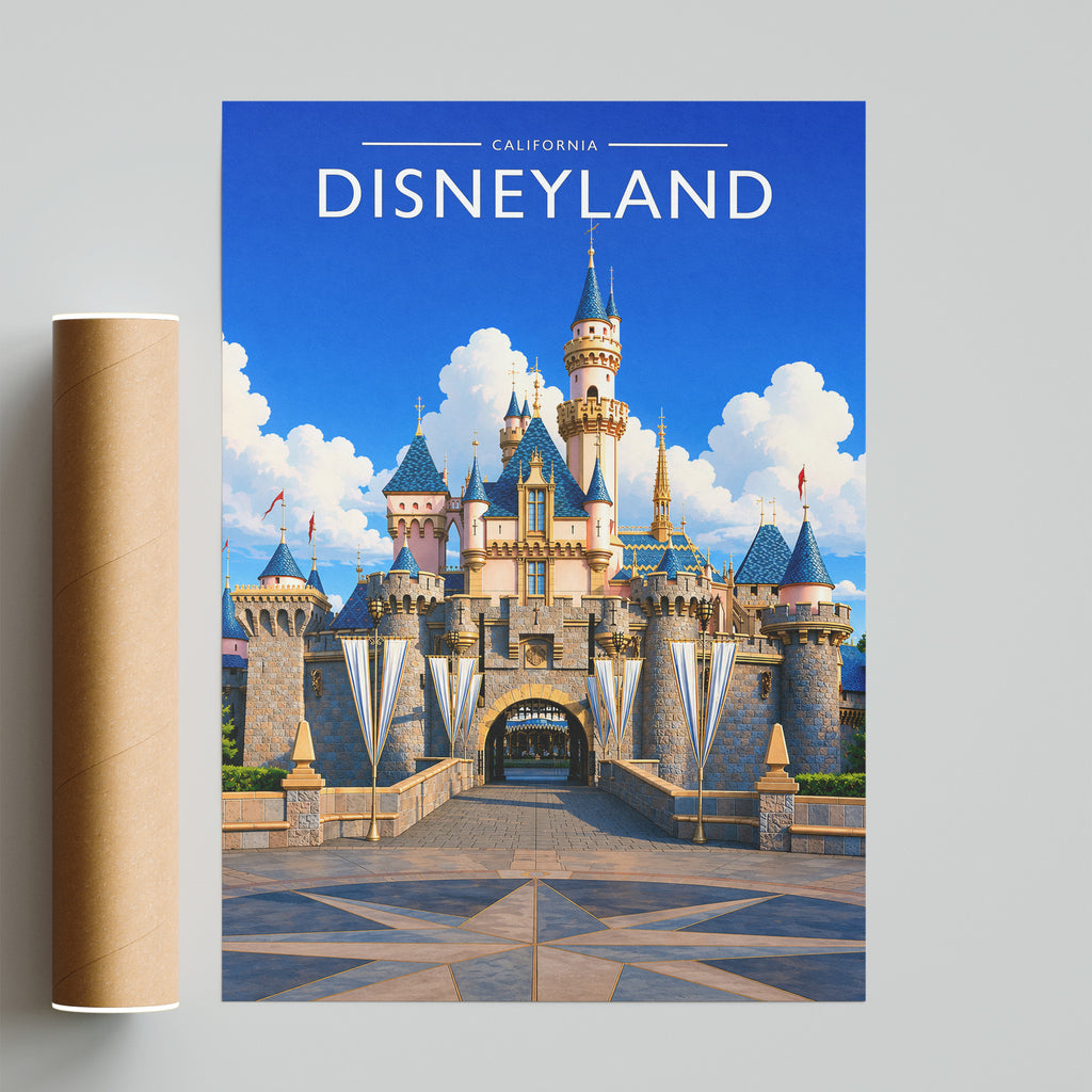 Anaheim Travel Poster - fine art print with shipping tube