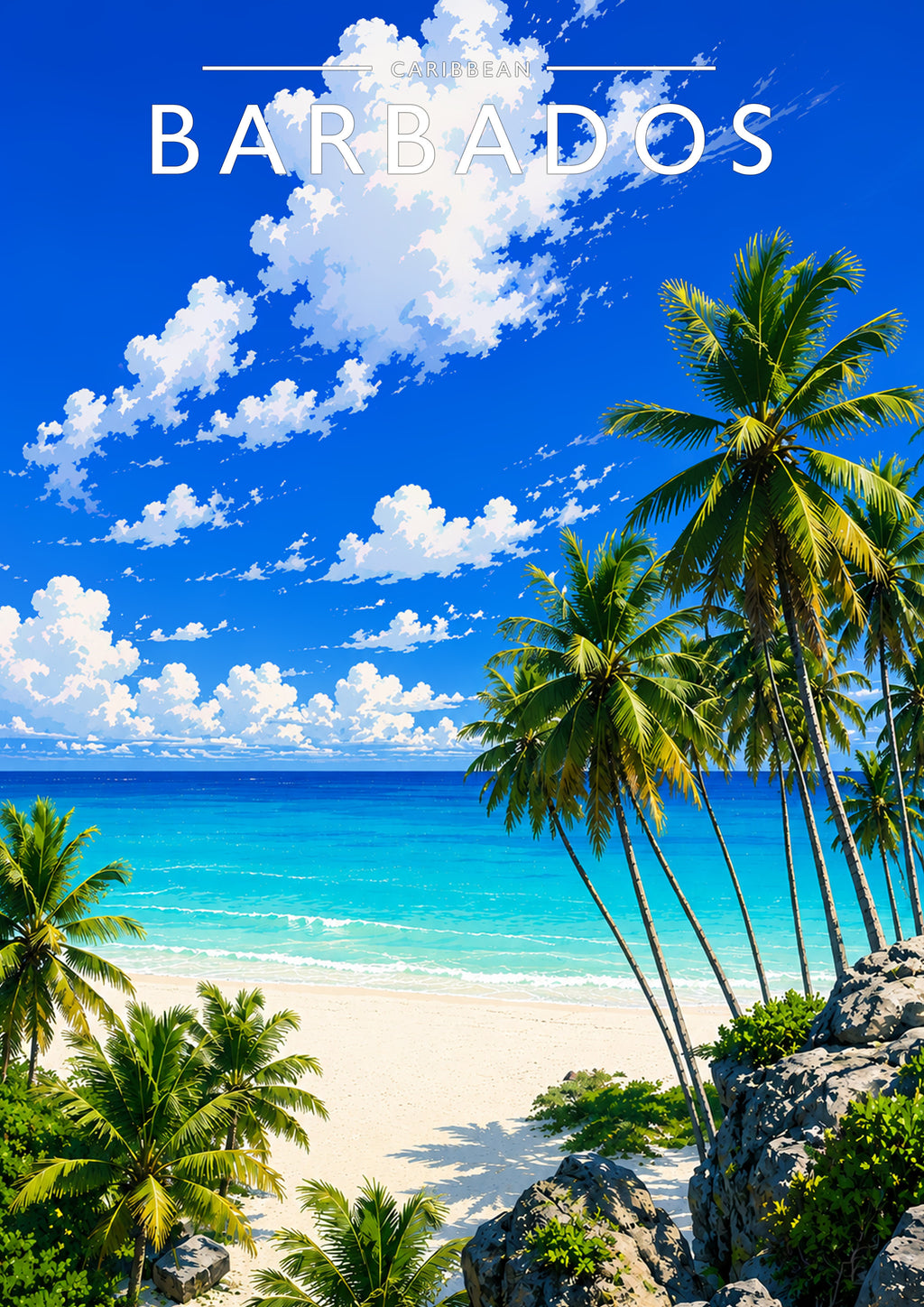 Barbados #4 Travel Poster - A4 travel poster print