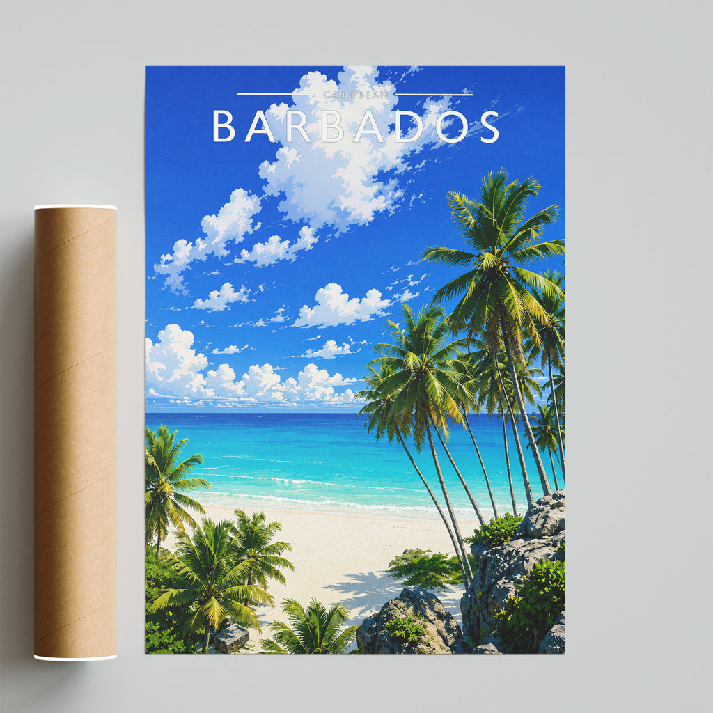 Barbados #4 Travel Poster - fine art print with shipping tube