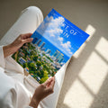 Port of Spain Travel Poster - A4 print held in hand