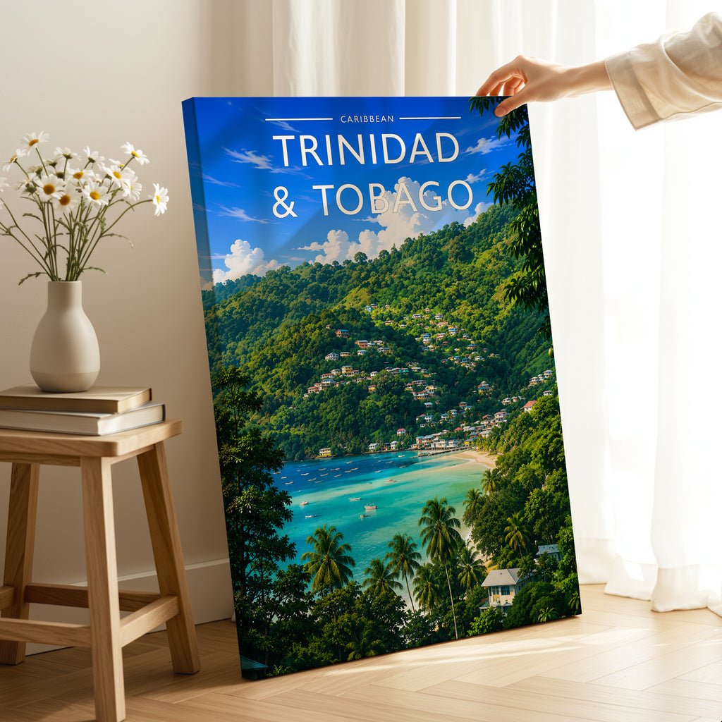 Trinidad & Tobago Travel Poster as a gallery-wrapped canvas