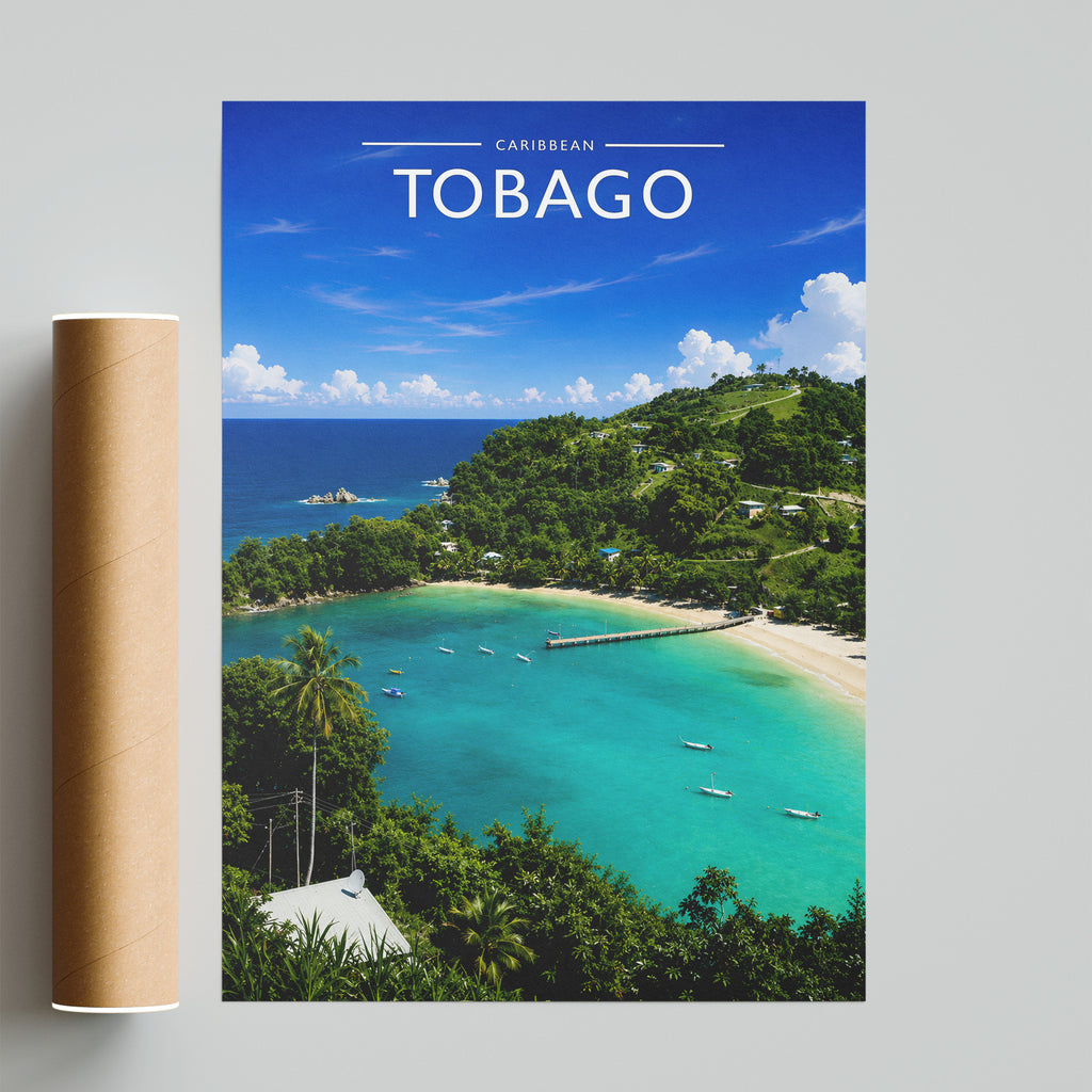 Tobago Travel Poster - fine art print with shipping tube