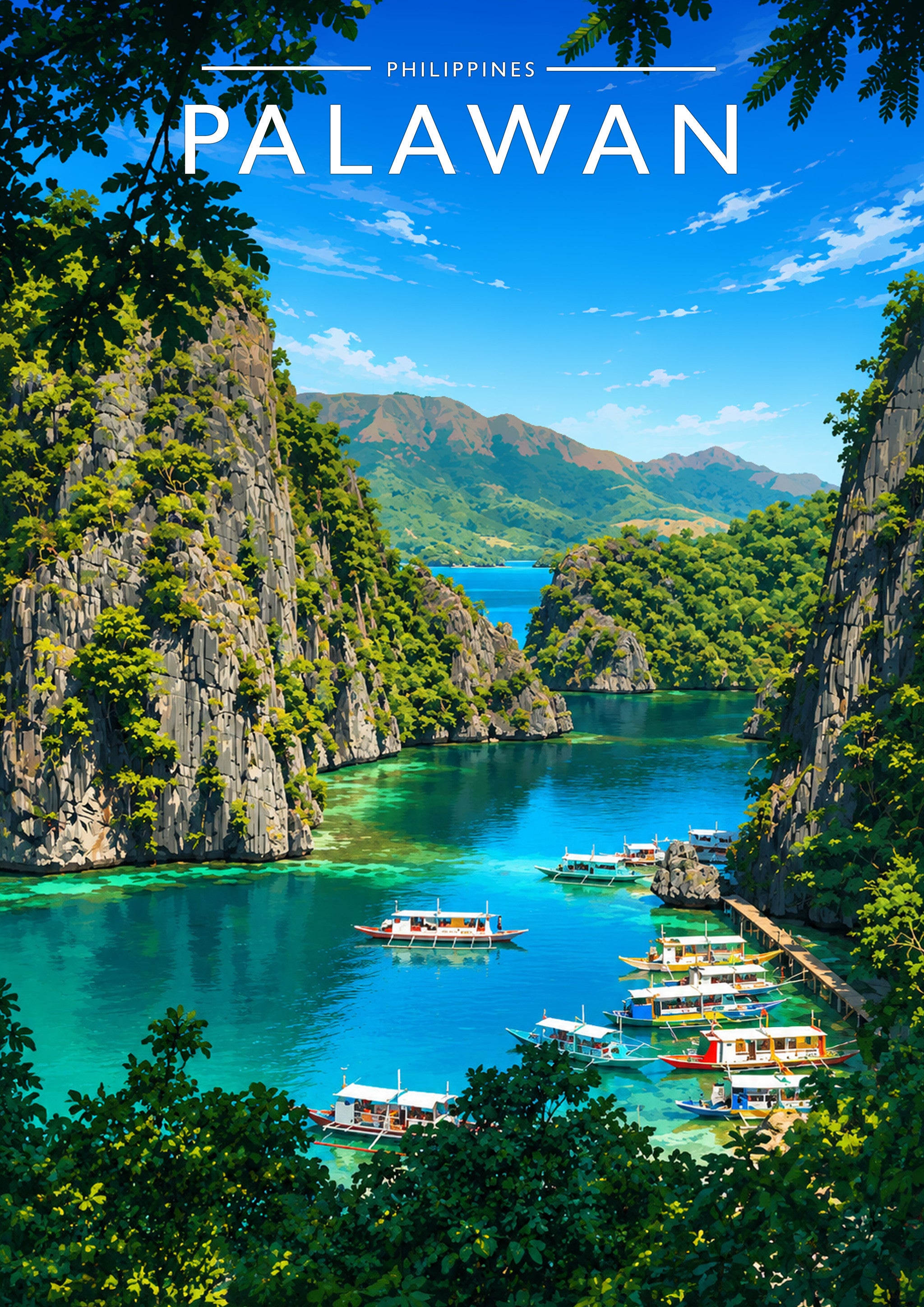 Palawan #2 Travel Poster - A4 travel poster print