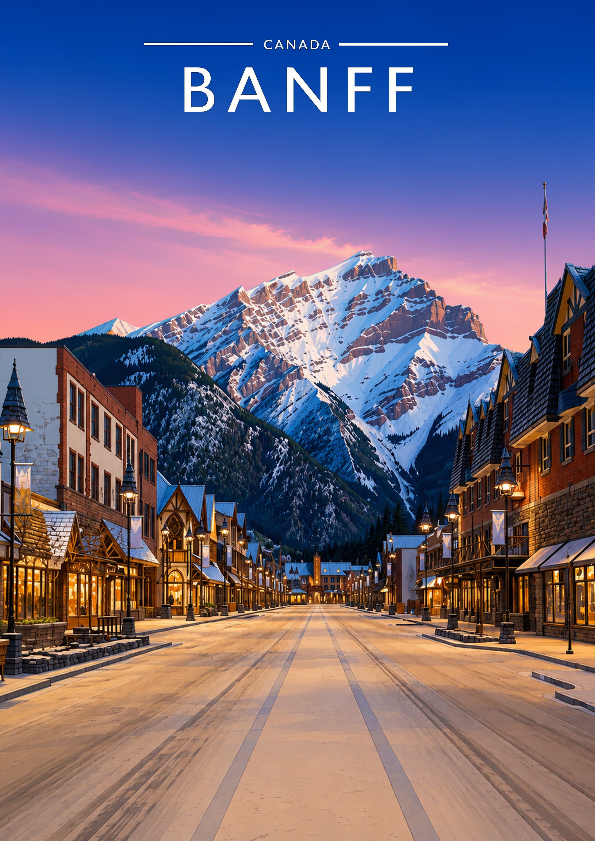 Banff Travel Poster - A4 travel poster print