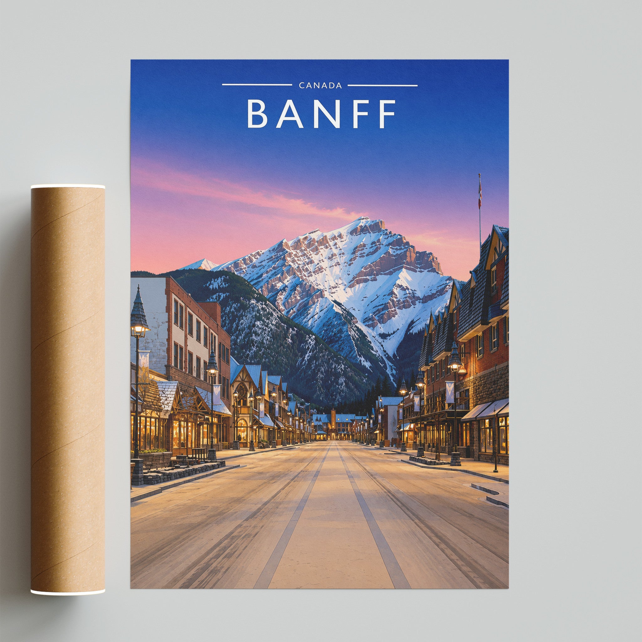 Banff Travel Poster - fine art print with shipping tube