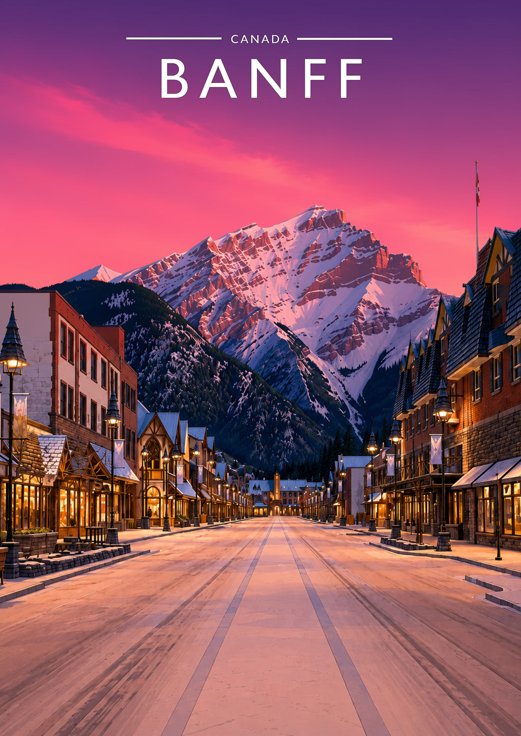 Banff #2 Travel Poster - A4 travel poster print