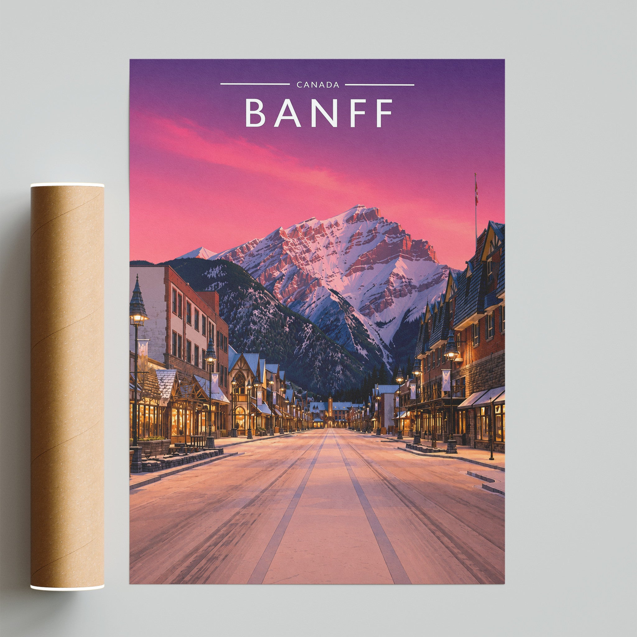 Banff #2 Travel Poster - fine art print with shipping tube