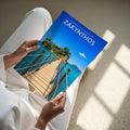 Zakynthos #2 Travel Poster - A4 print held in hand