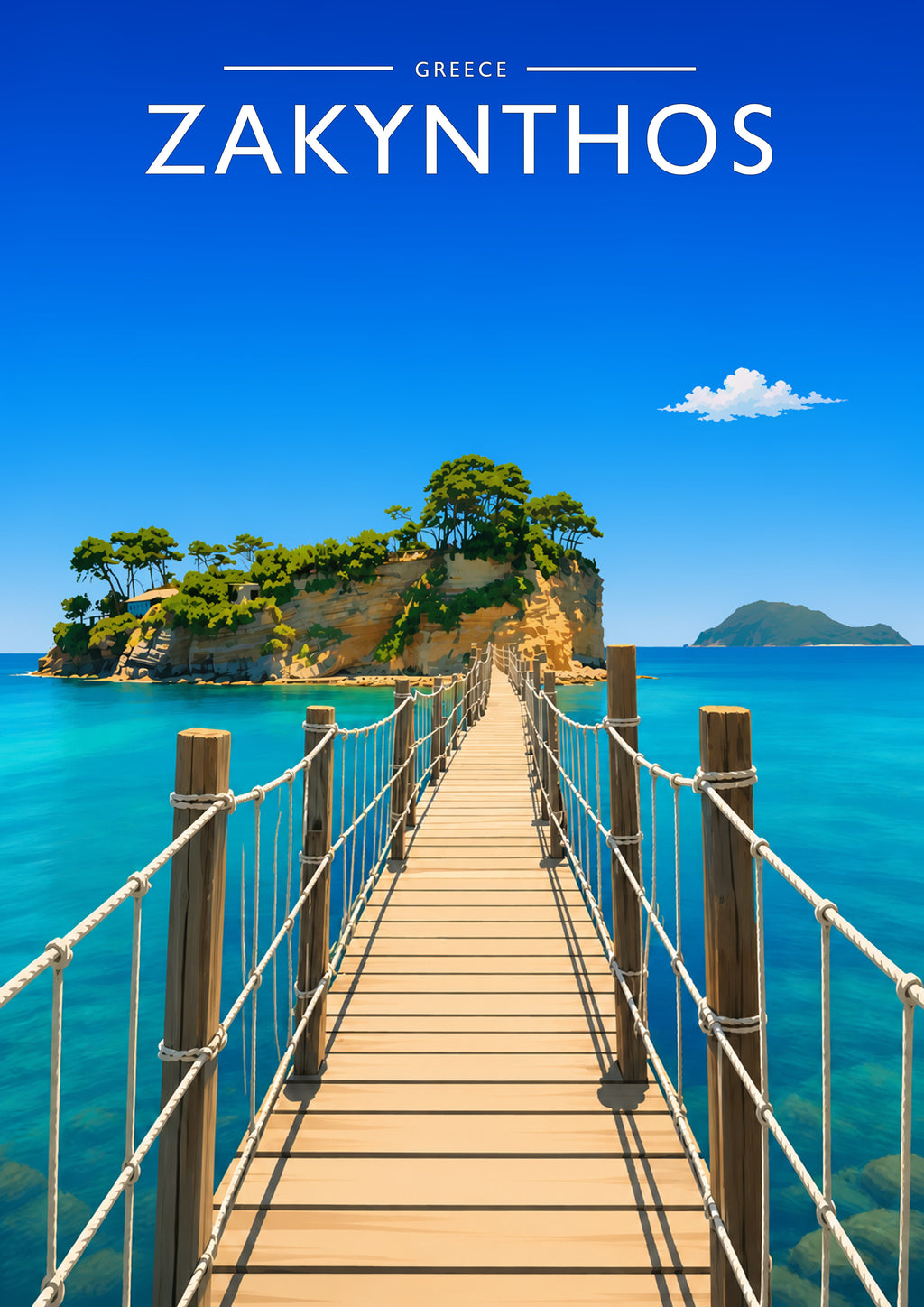 Zakynthos #2 Travel Poster - A4 travel poster print