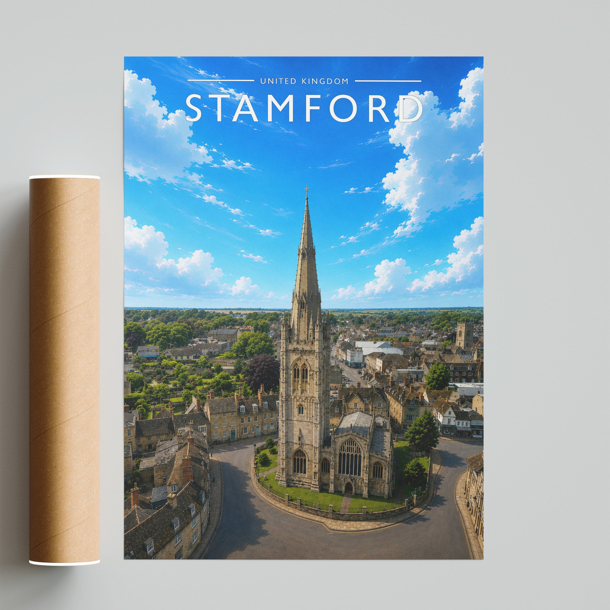 Stamford #11 Travel Poster - fine art print with shipping tube