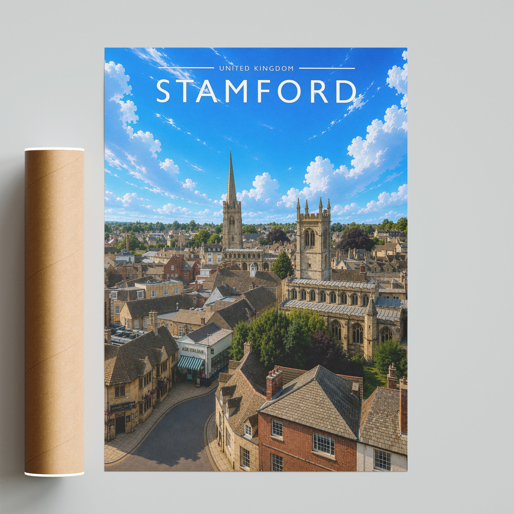 Stamford #12 Travel Poster - fine art print with shipping tube