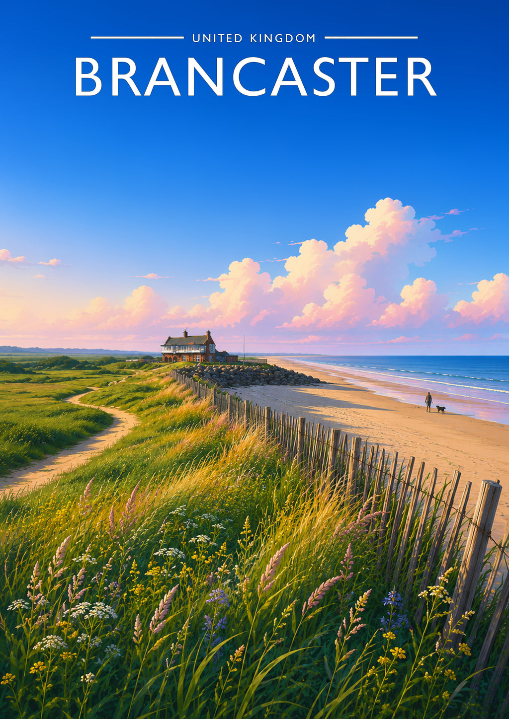 Brancaster #2 Travel Poster - A4 travel poster print
