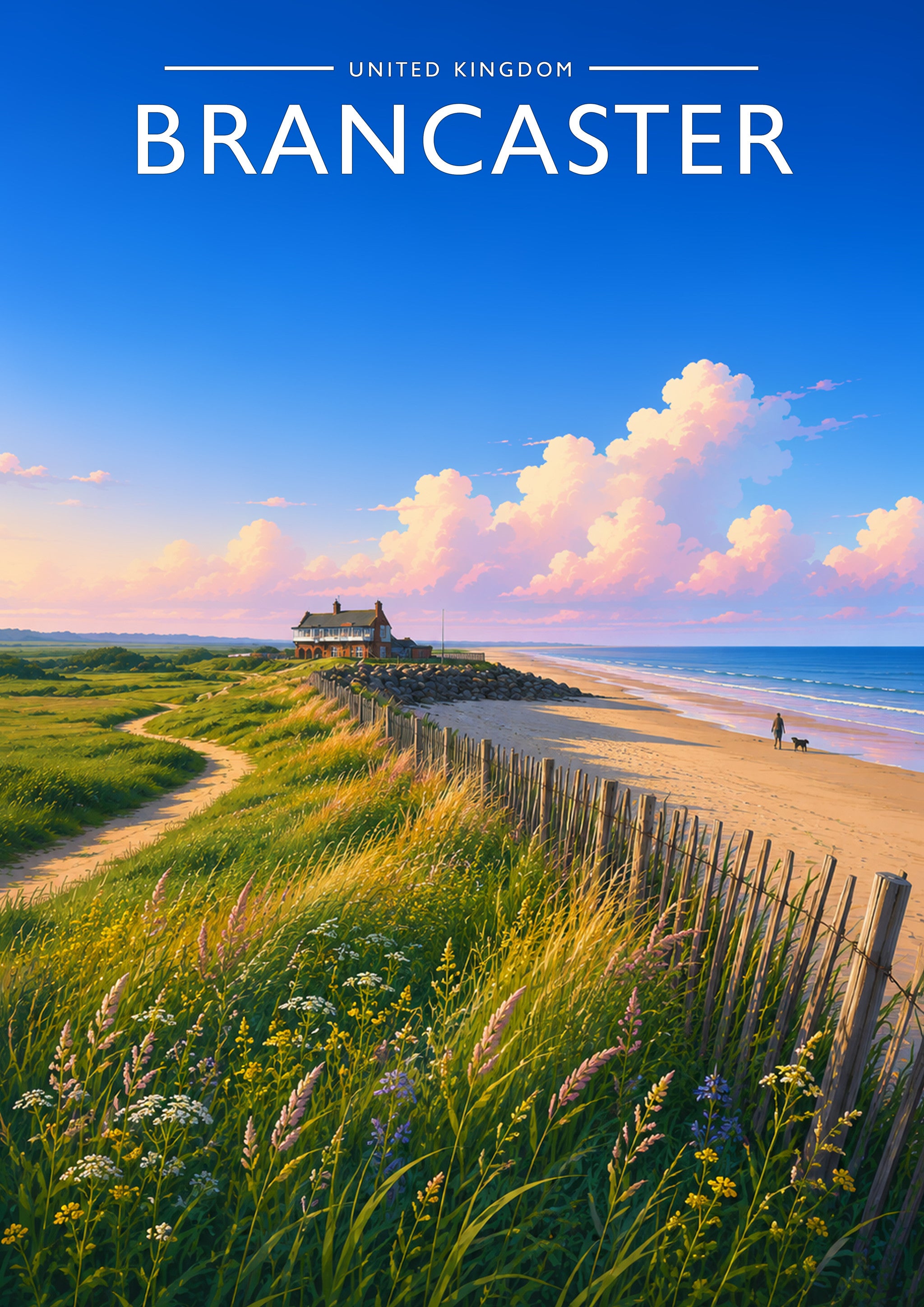 Brancaster #2 Travel Poster - A4 travel poster print