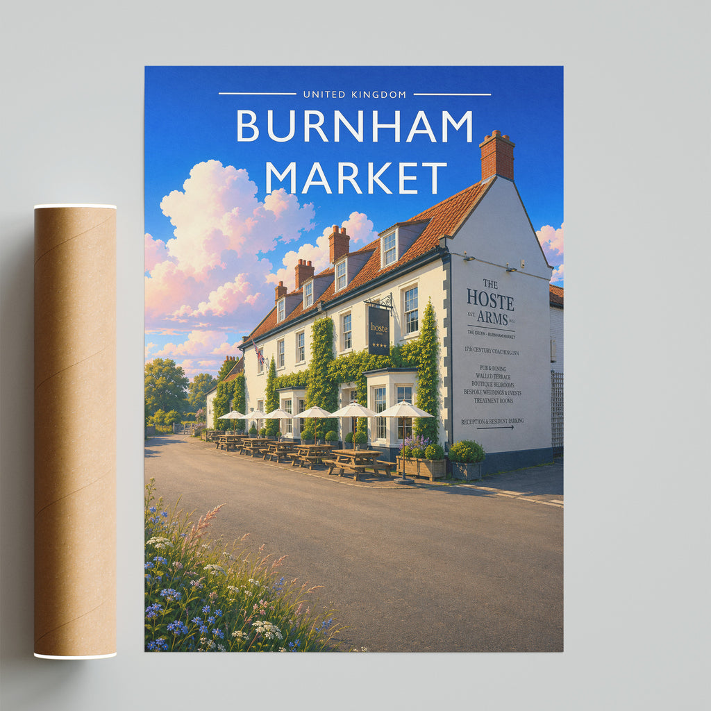 Burnham Market #3 Travel Poster - fine art print with shipping tube