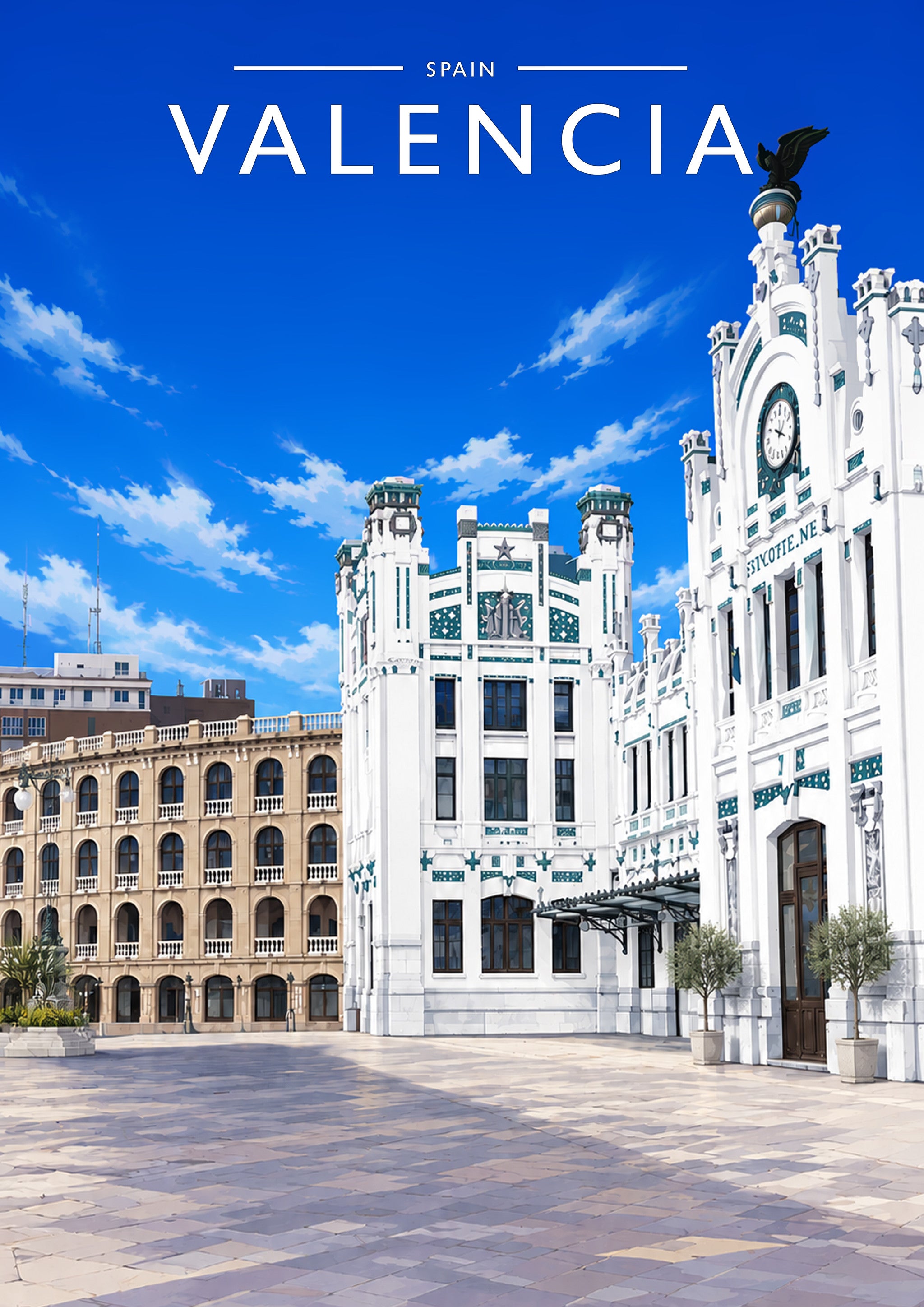 Valencia #2 Travel Poster - A4 travel poster print