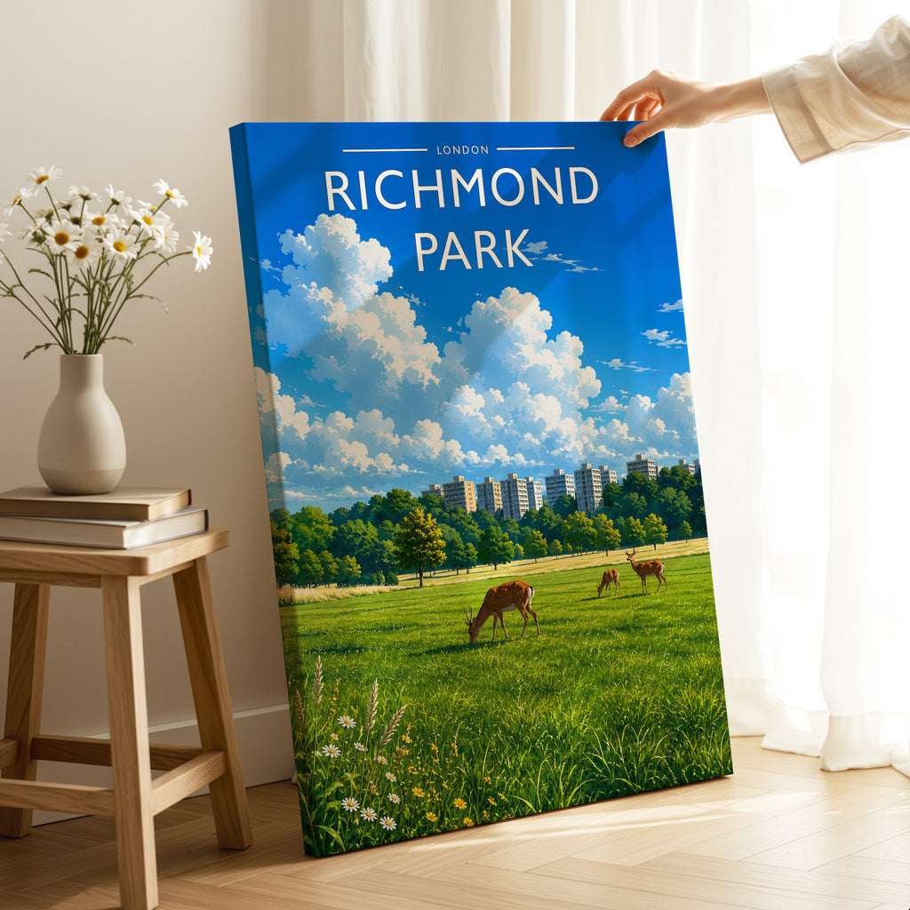 London #7 Travel Poster as a gallery-wrapped canvas
