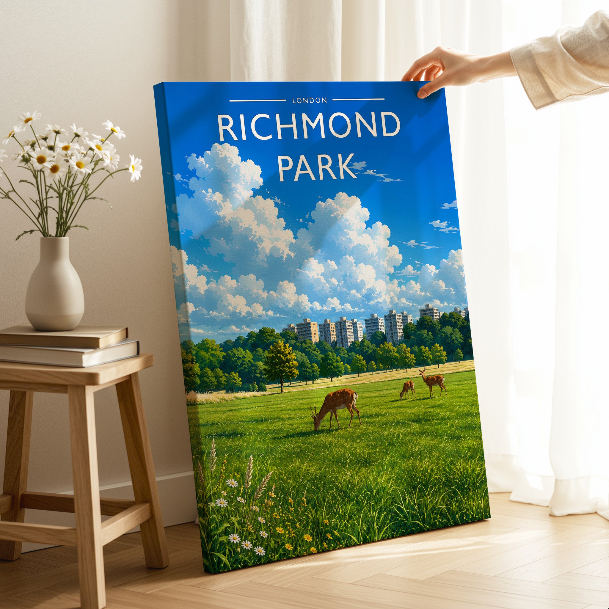 London #7 Travel Poster as a gallery-wrapped canvas