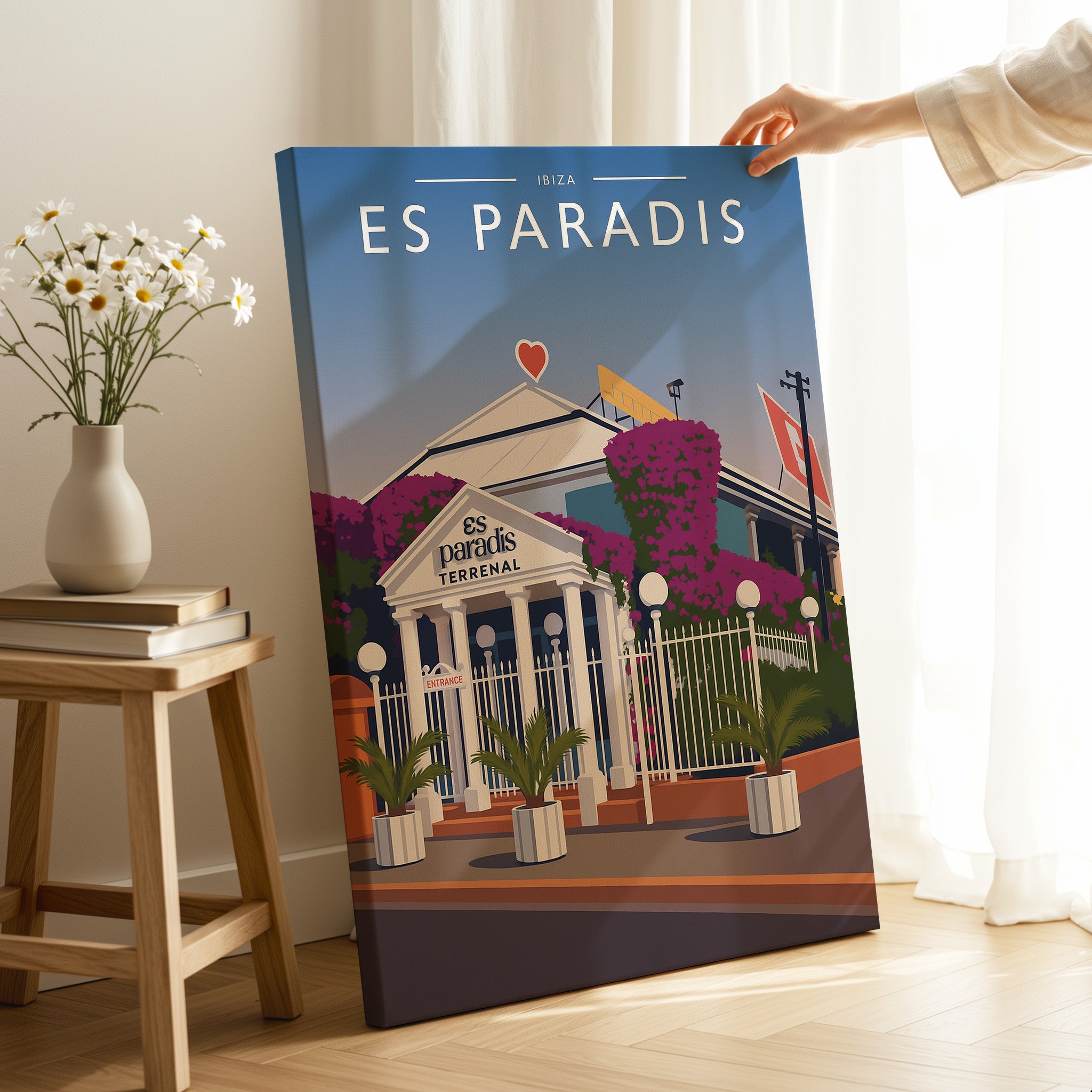 Ibiza #2 Travel Poster as a gallery-wrapped canvas