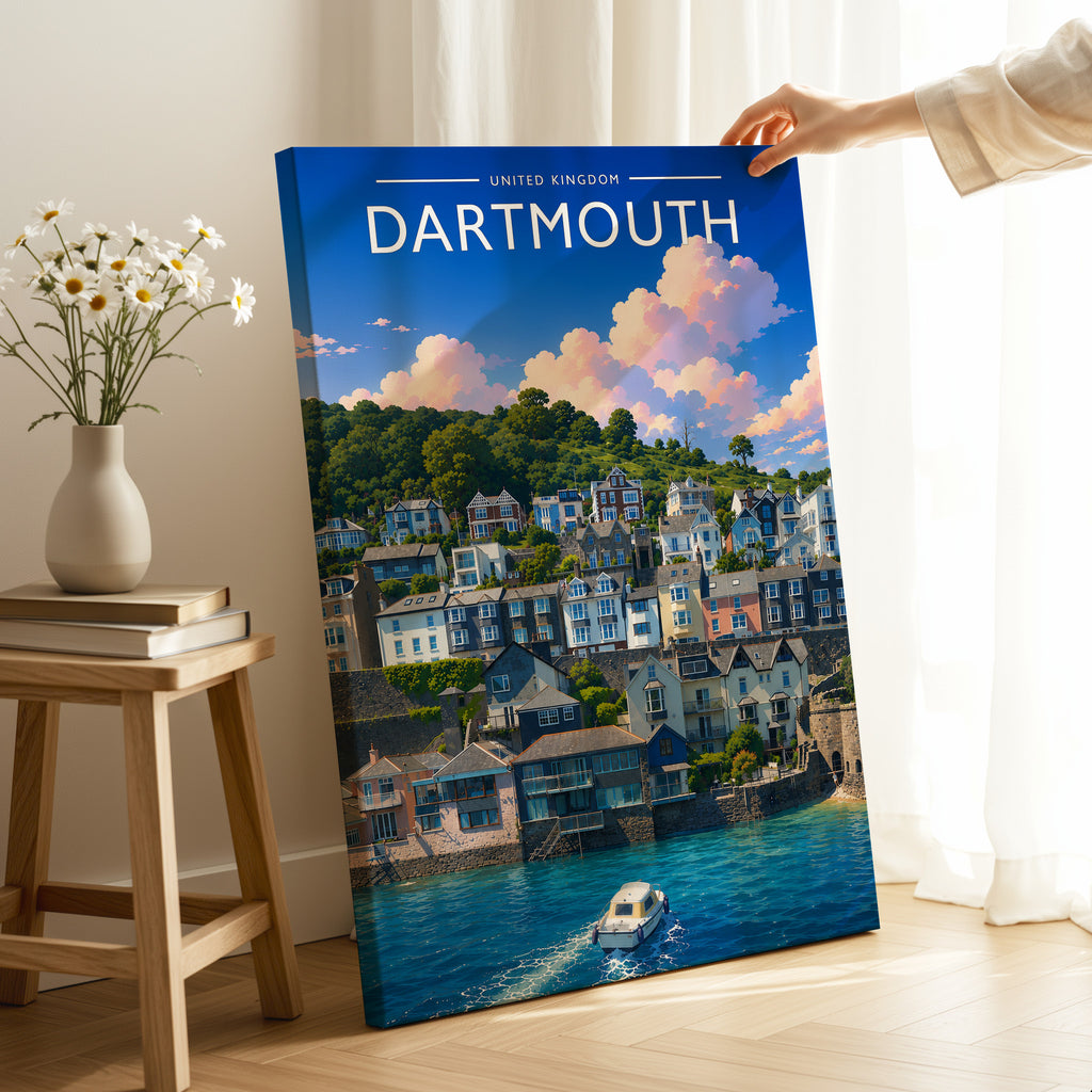 Dartmouth #3 Travel Poster as a gallery-wrapped canvas