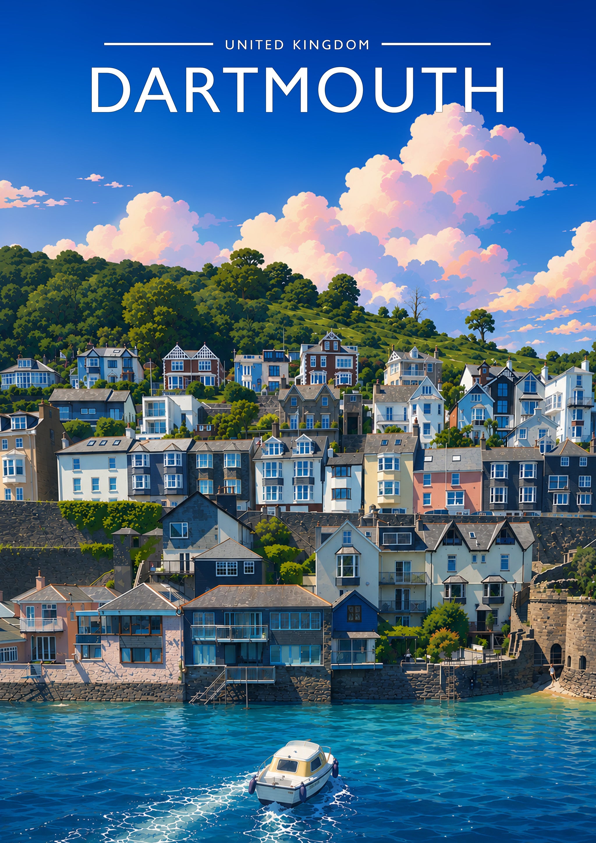 Dartmouth #3 Travel Poster - A4 travel poster print