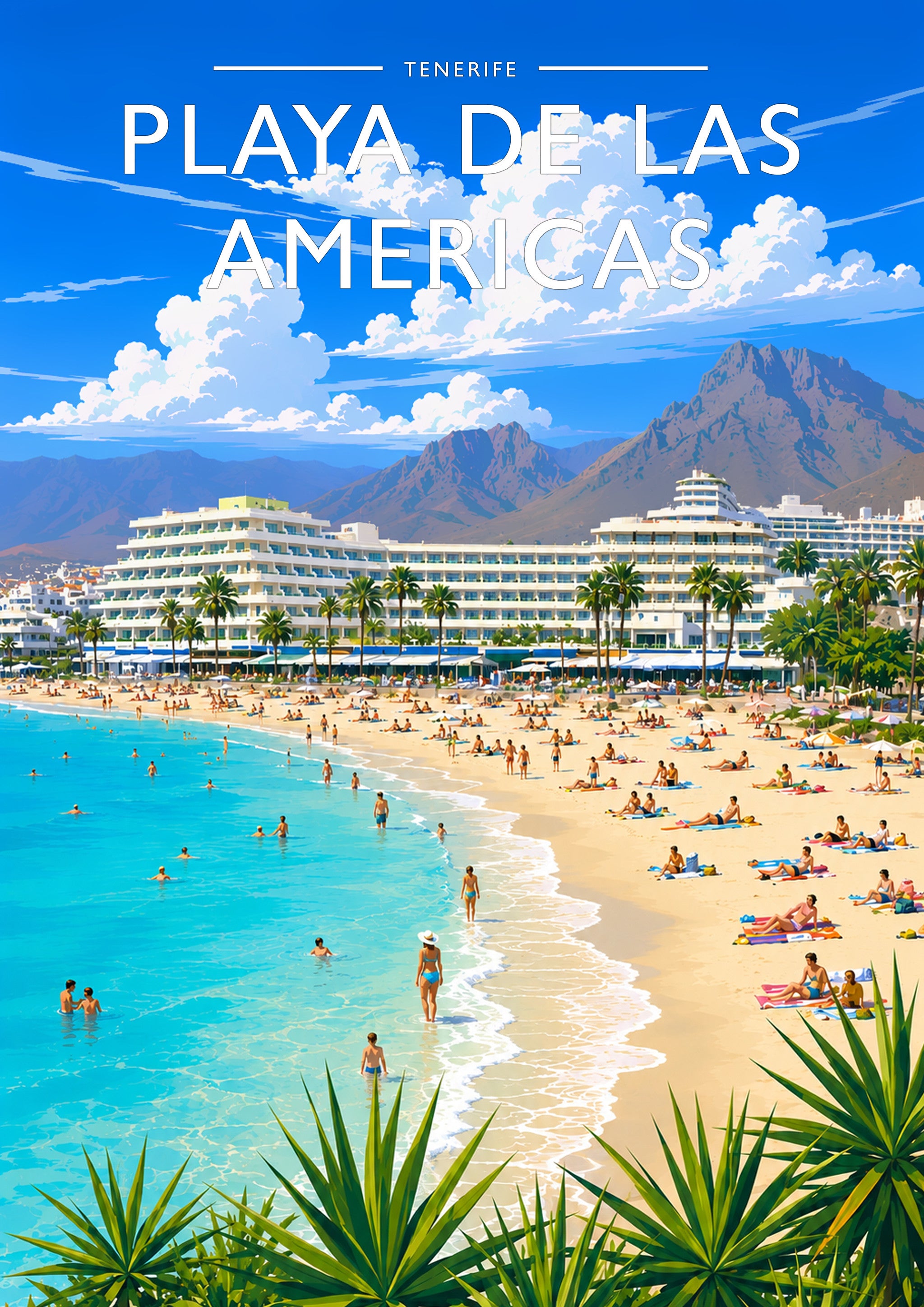 Playa de las Americas #2 Travel Poster - A4 travel poster print