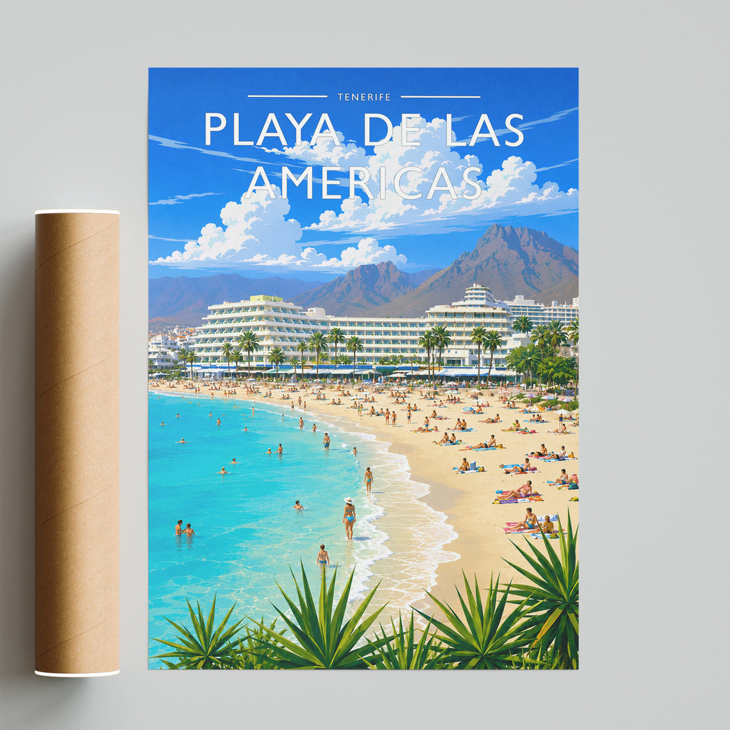 Playa de las Americas #2 Travel Poster - fine art print with shipping tube
