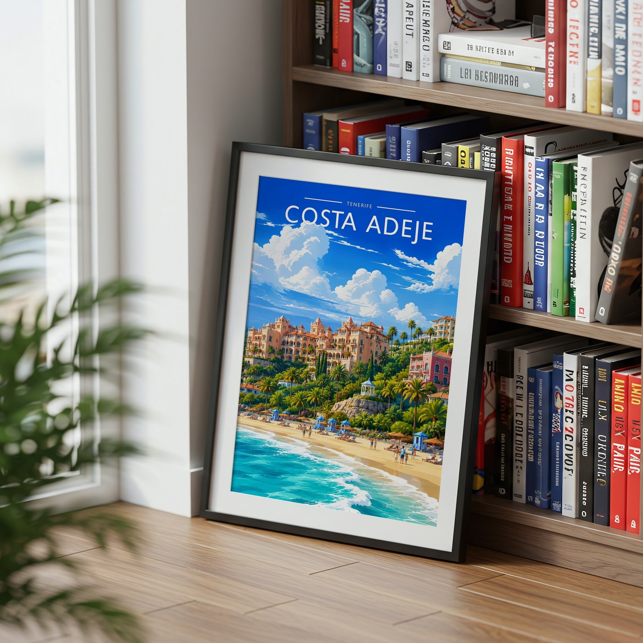 Costa Adeje #3 Travel Poster mounted in a black frame
