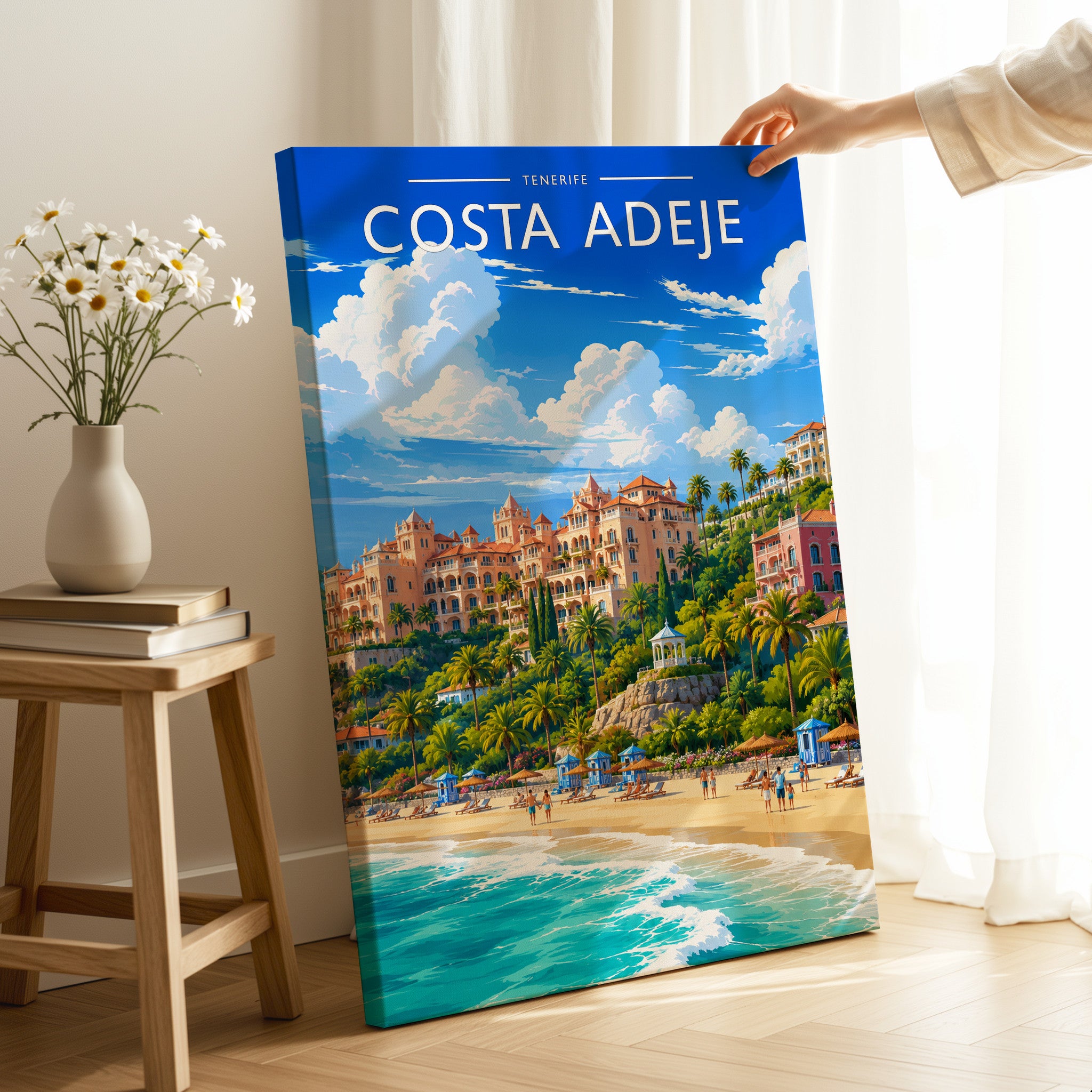 Costa Adeje #3 Travel Poster as a gallery-wrapped canvas