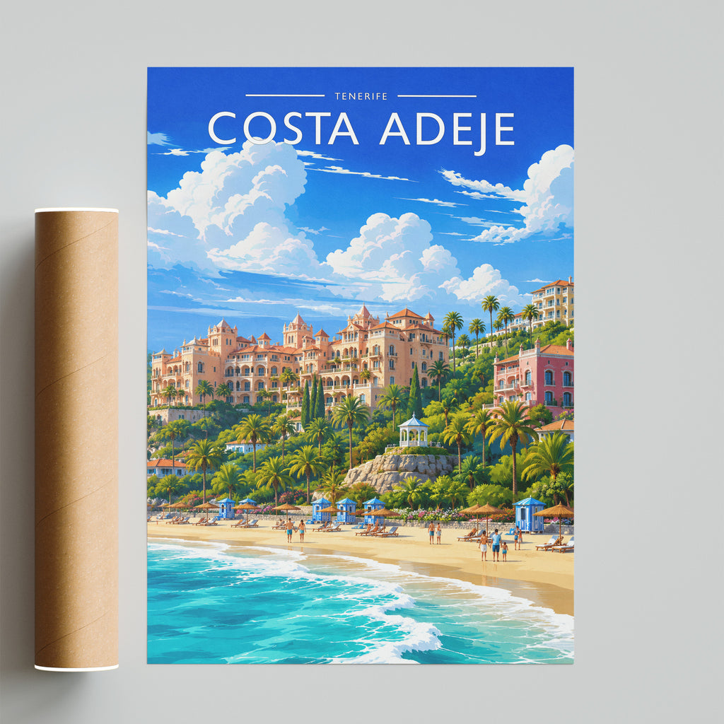 Costa Adeje #3 Travel Poster - fine art print with shipping tube