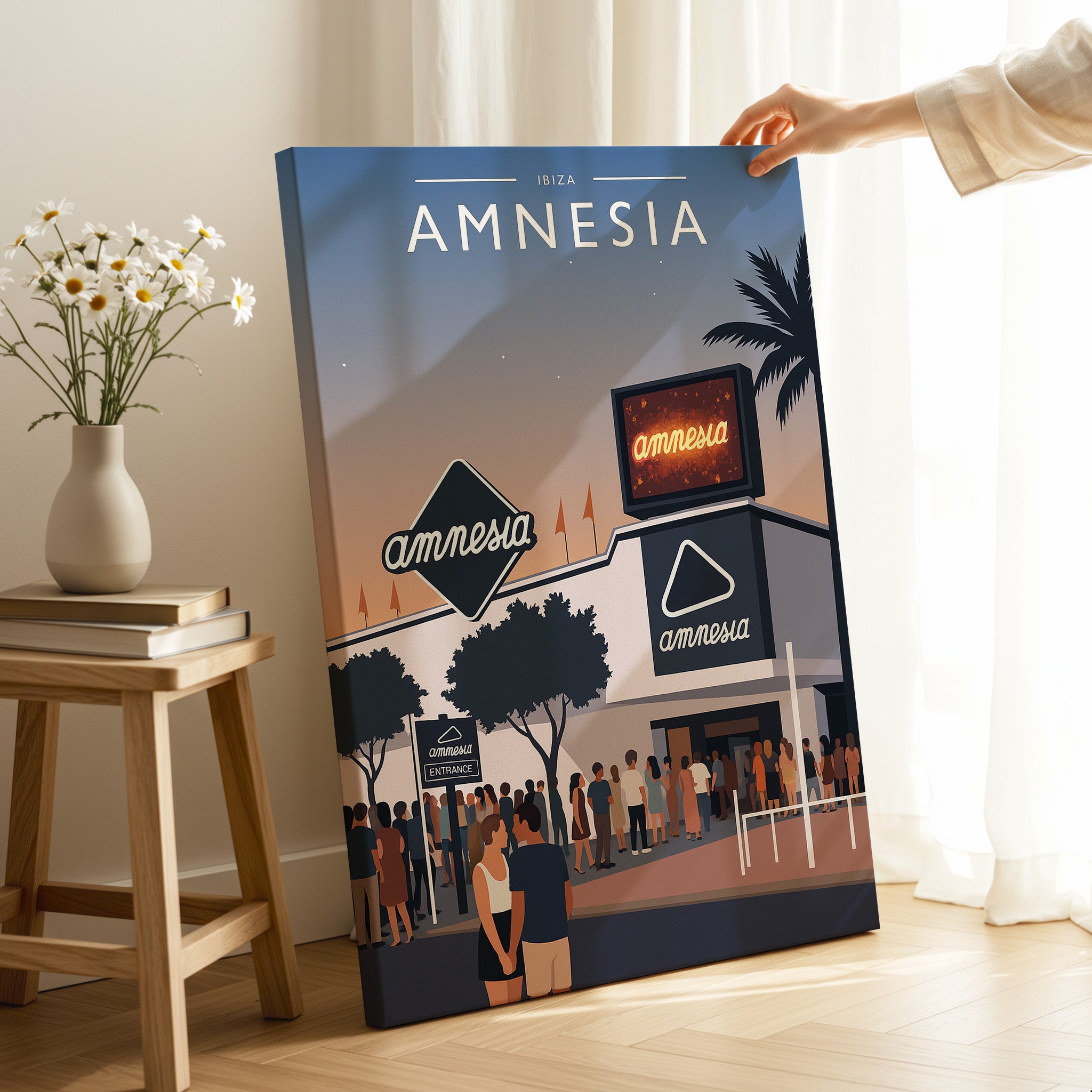 Ibiza #3 Travel Poster as a gallery-wrapped canvas