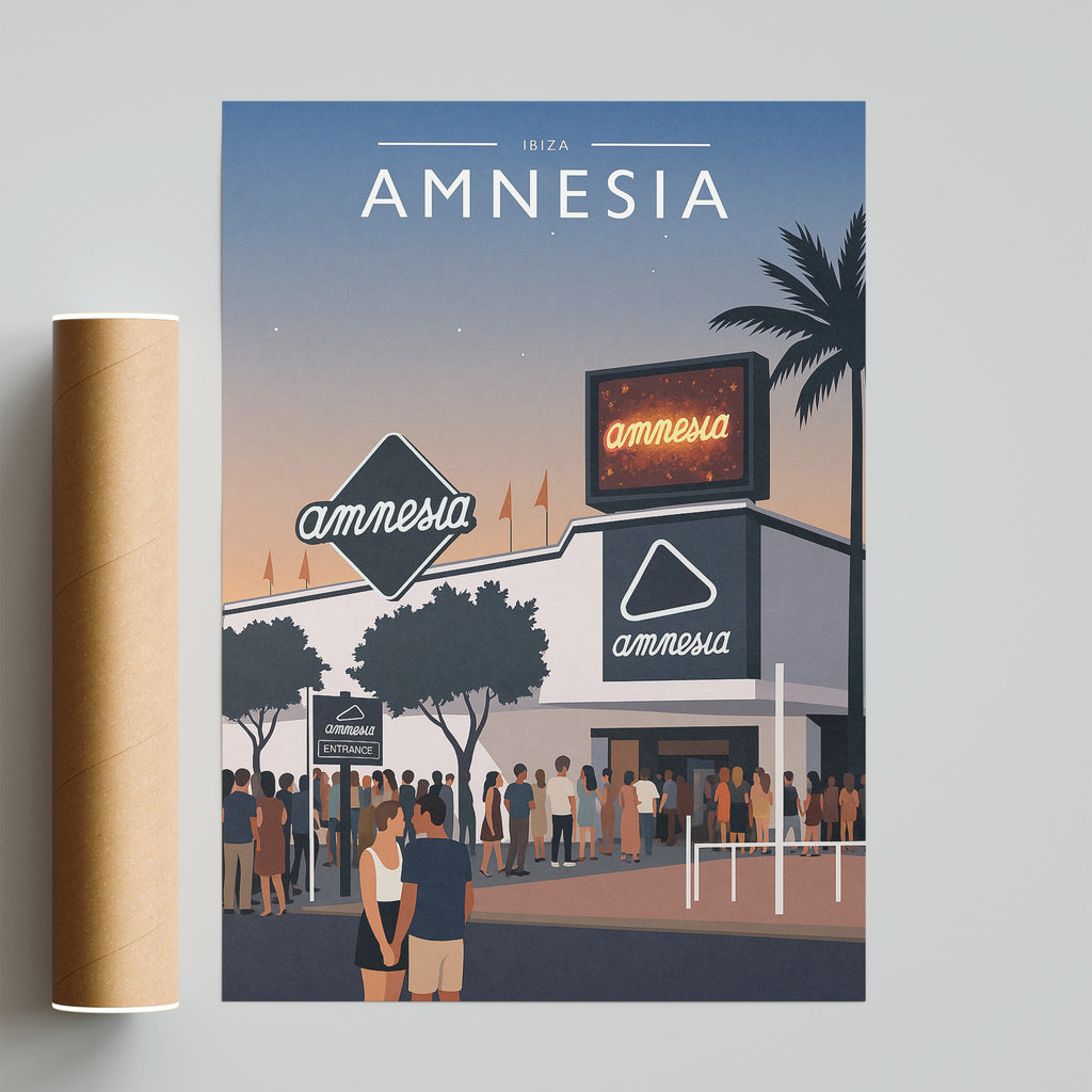 Ibiza #3 Travel Poster - fine art print with shipping tube