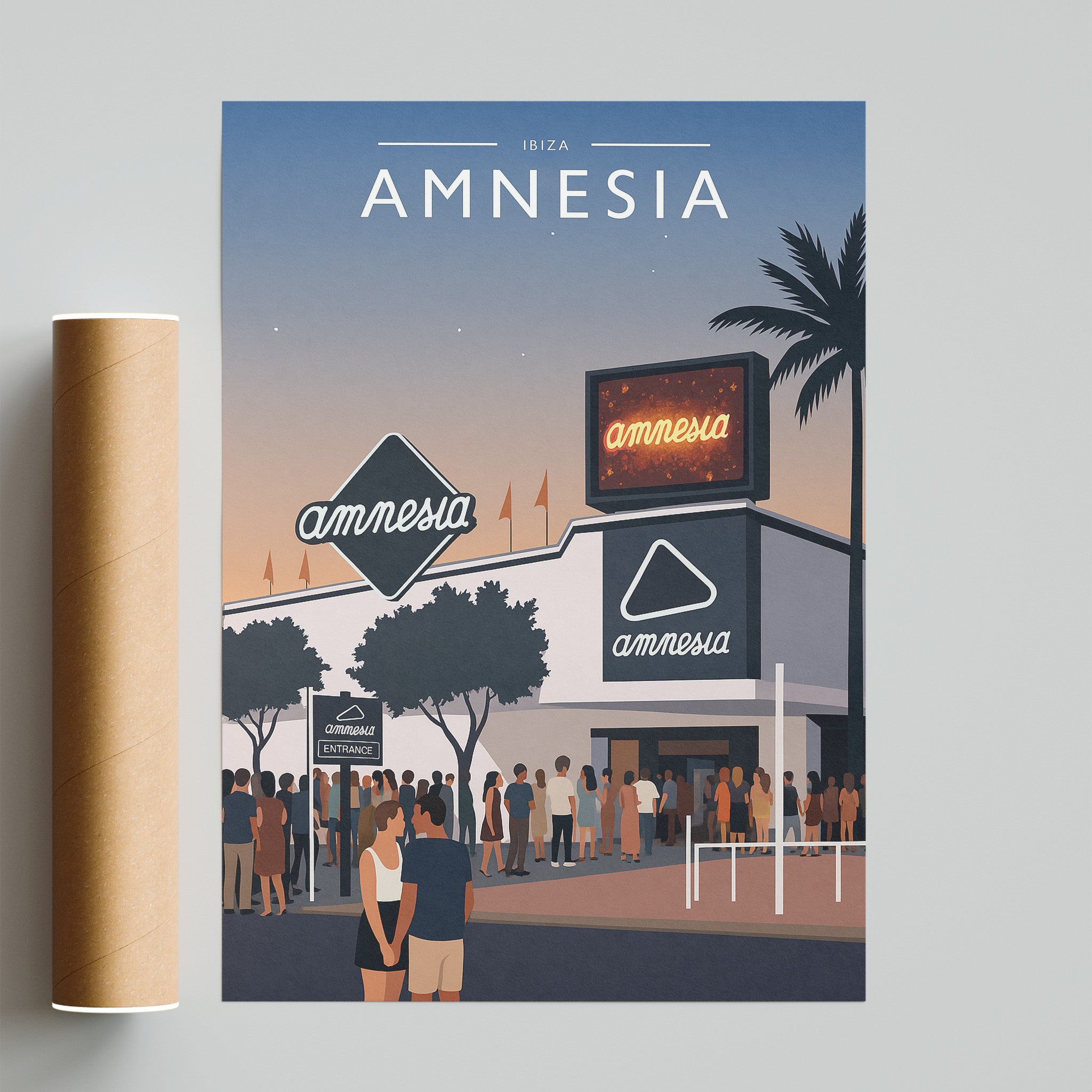 Ibiza #3 Travel Poster - fine art print with shipping tube