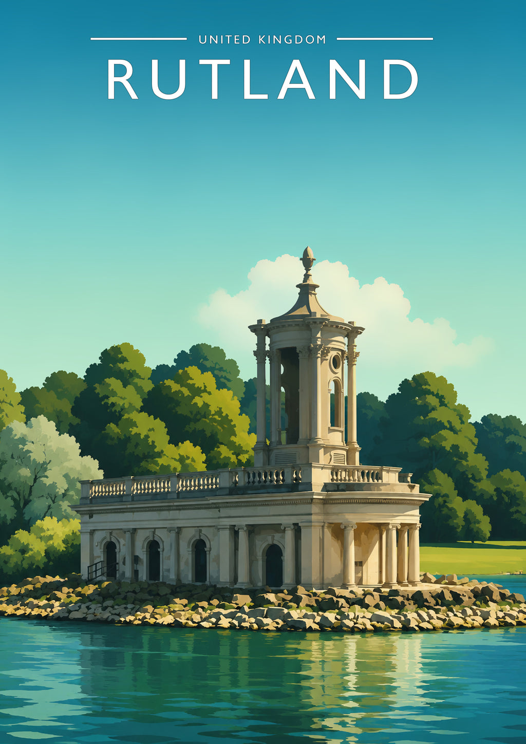 Rutland #2 Travel Poster - A4 travel poster print