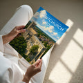 Christchurch Priory Travel Poster - A4 print held in hand