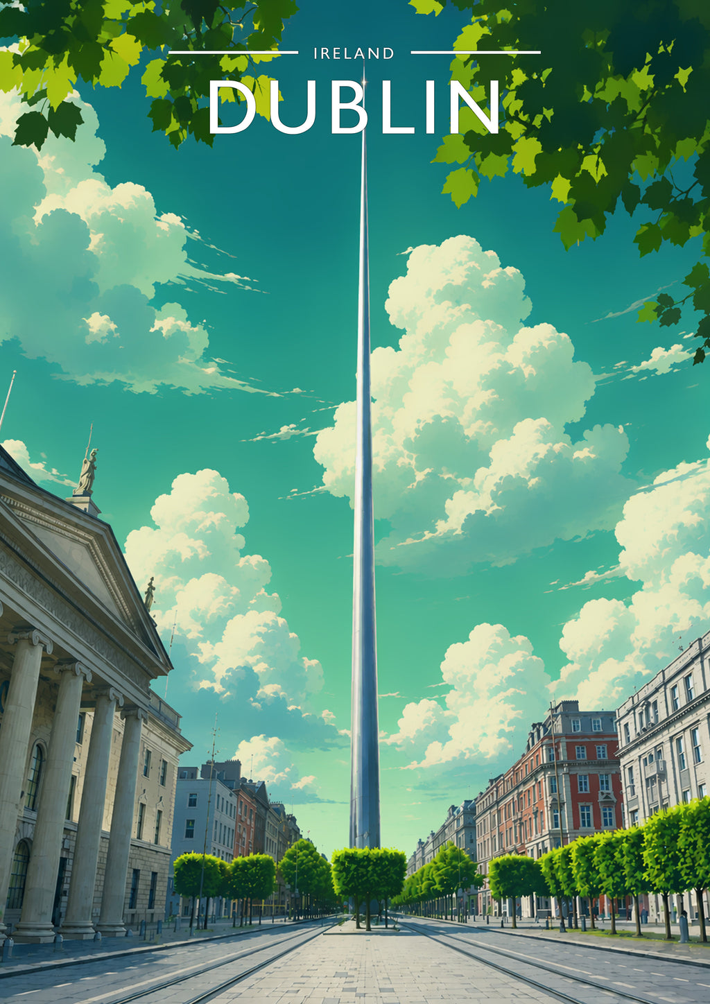 Dublin #4 Travel Poster - A4 travel poster print