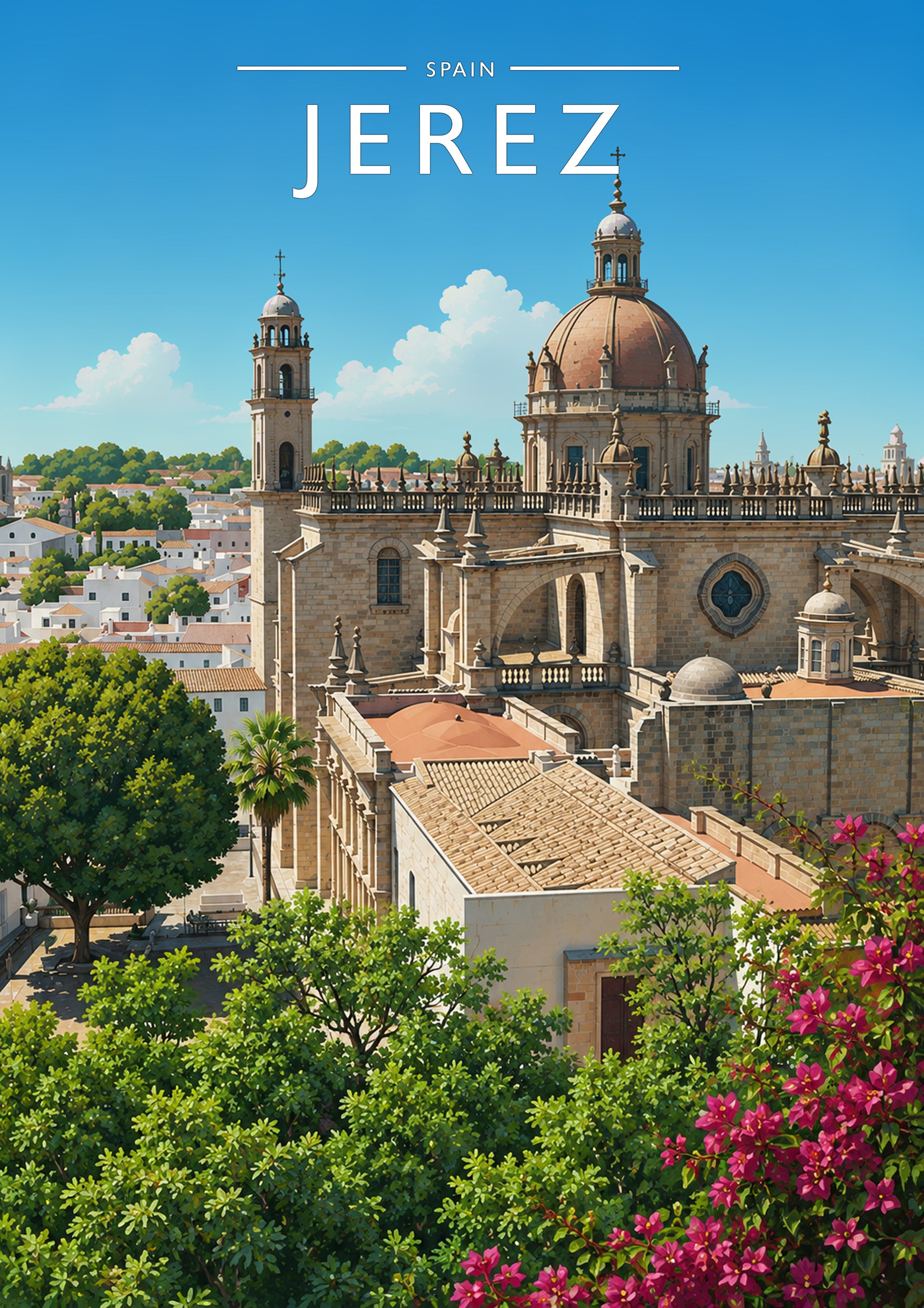Jerez #3 Travel Poster - A4 travel poster print