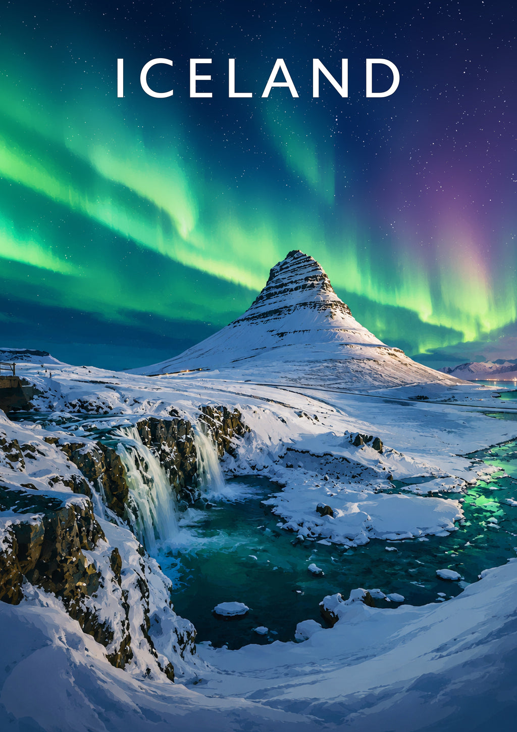 Iceland Travel Poster - A4 travel poster print