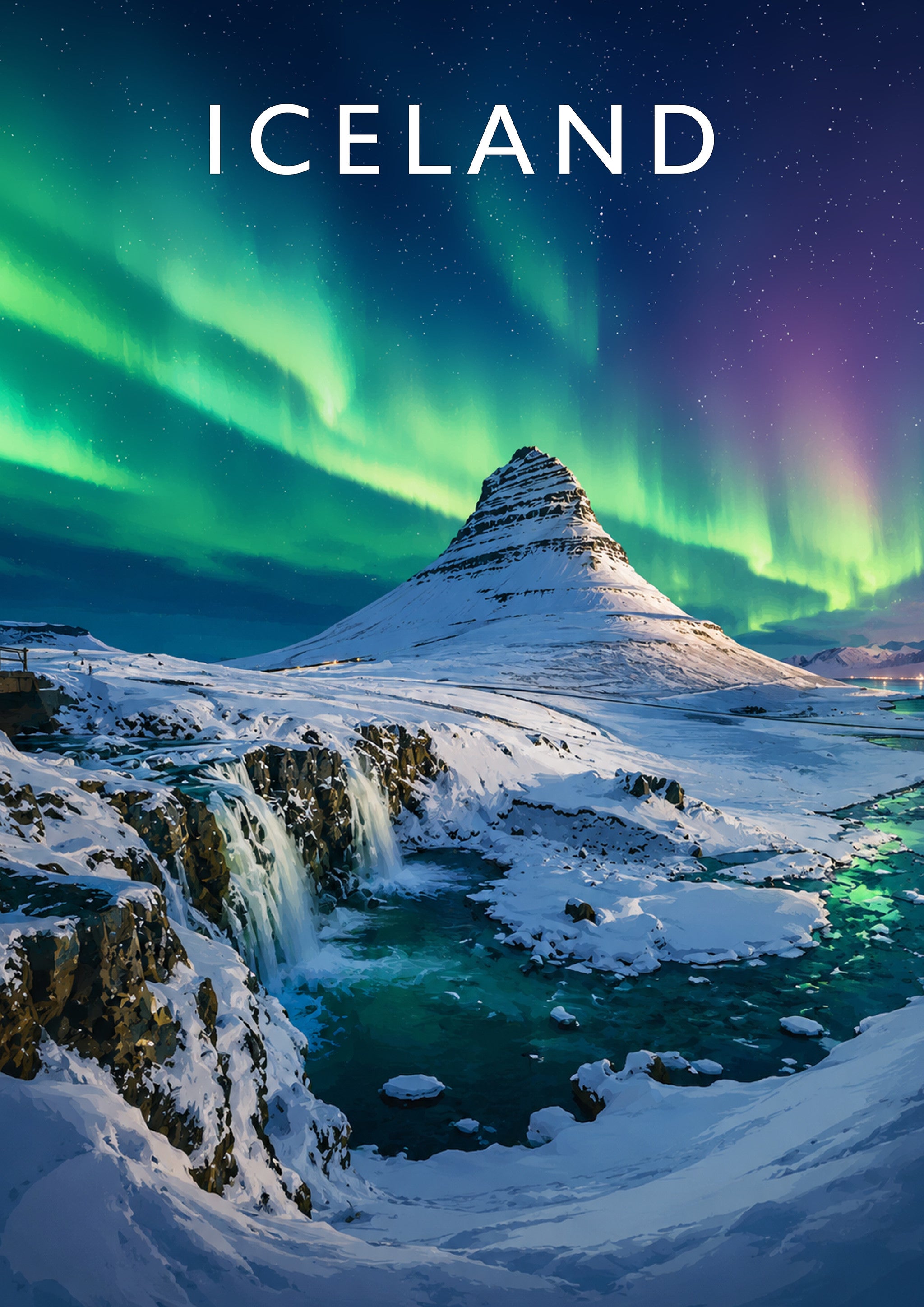 Iceland Travel Poster - A4 travel poster print