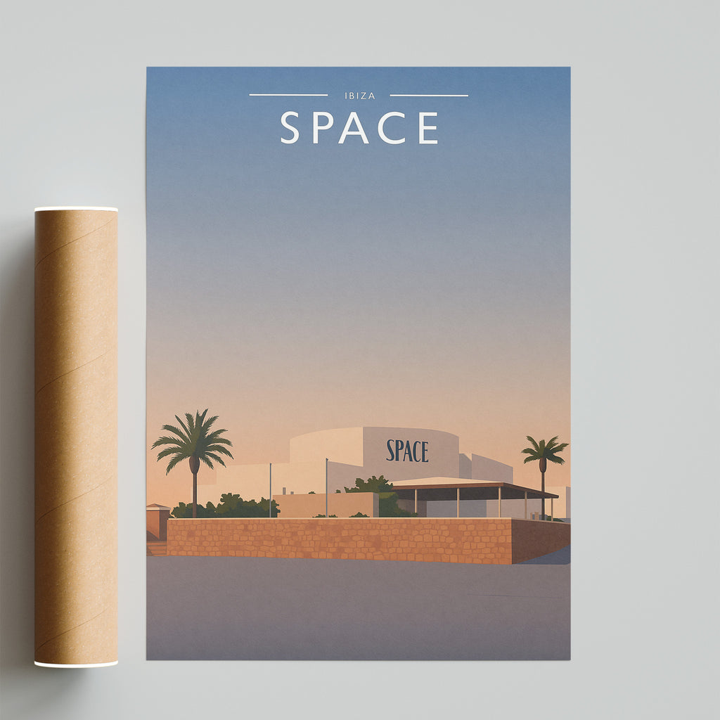 Ibiza #4 Travel Poster - fine art print with shipping tube