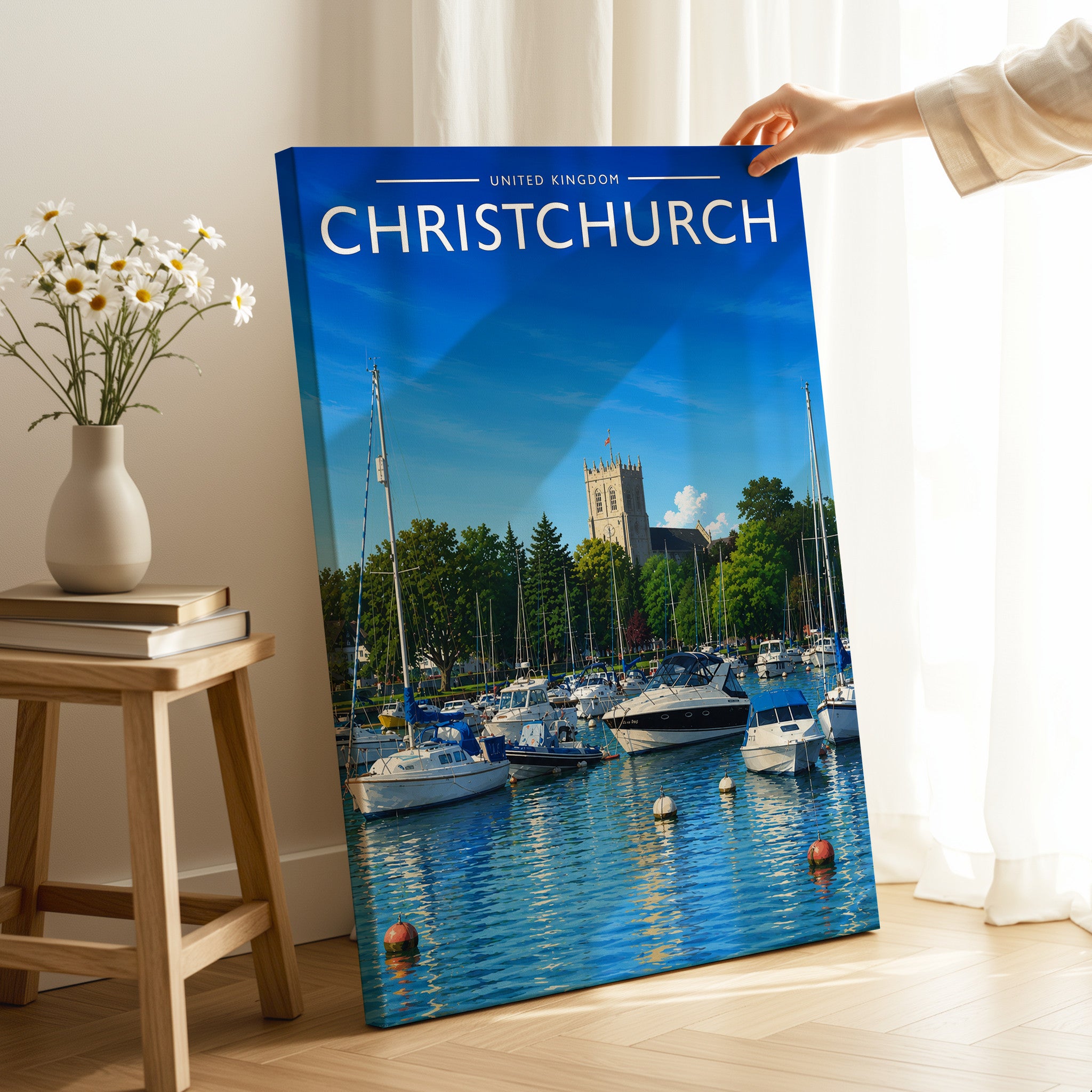 Christchurch Travel Poster as a gallery-wrapped canvas