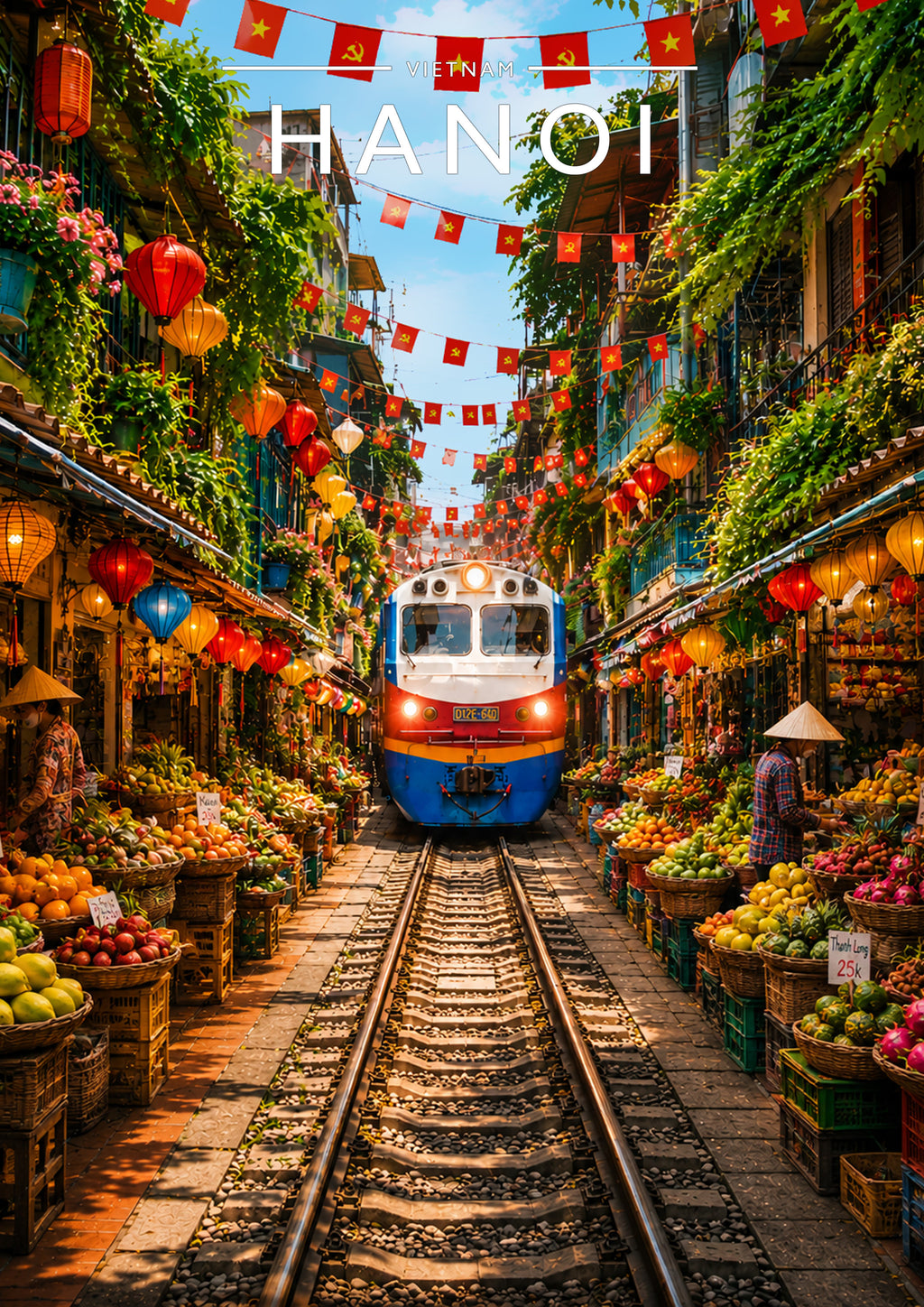 Hanoi Travel Poster - A4 travel poster print