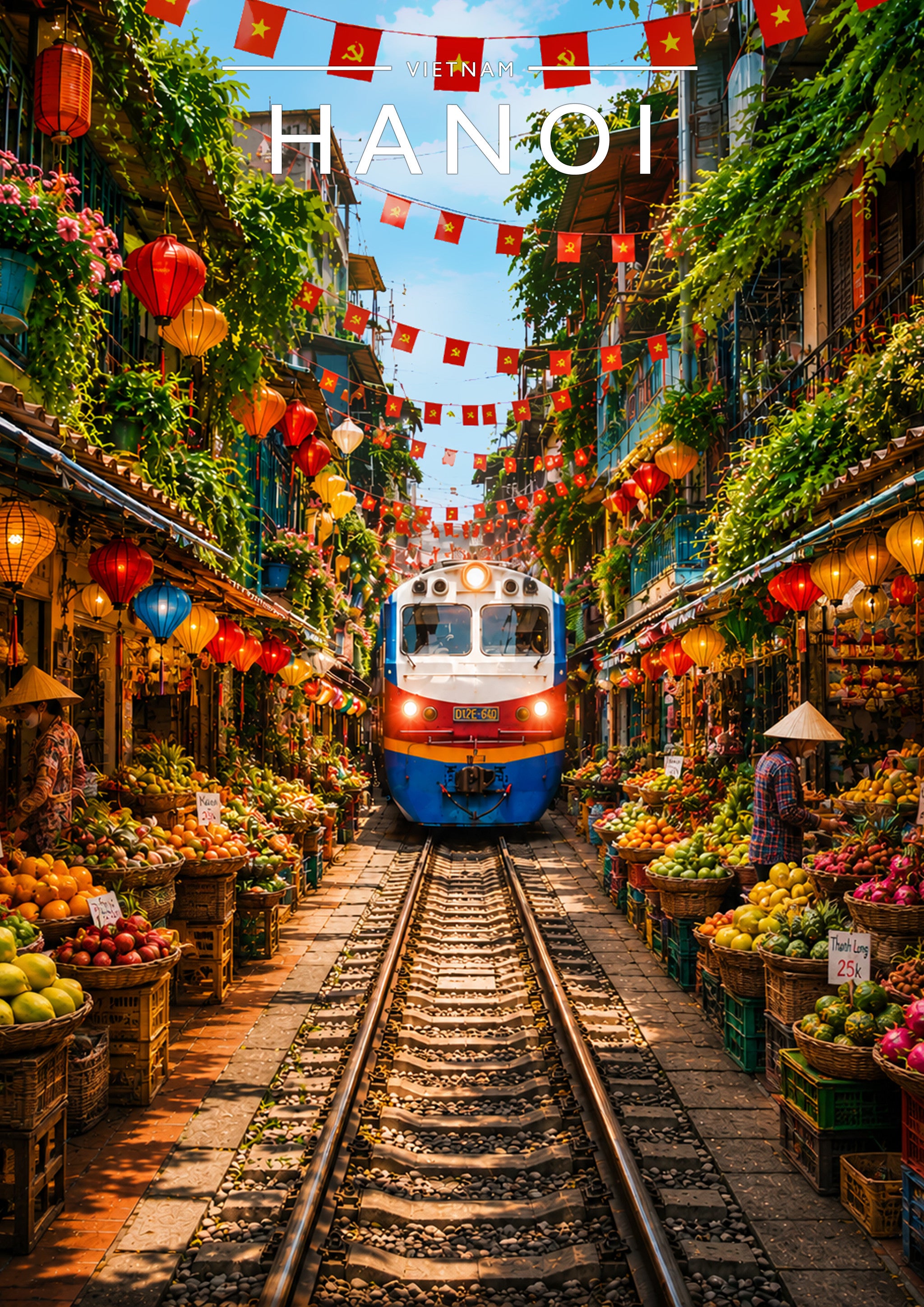 Hanoi Travel Poster - A4 travel poster print