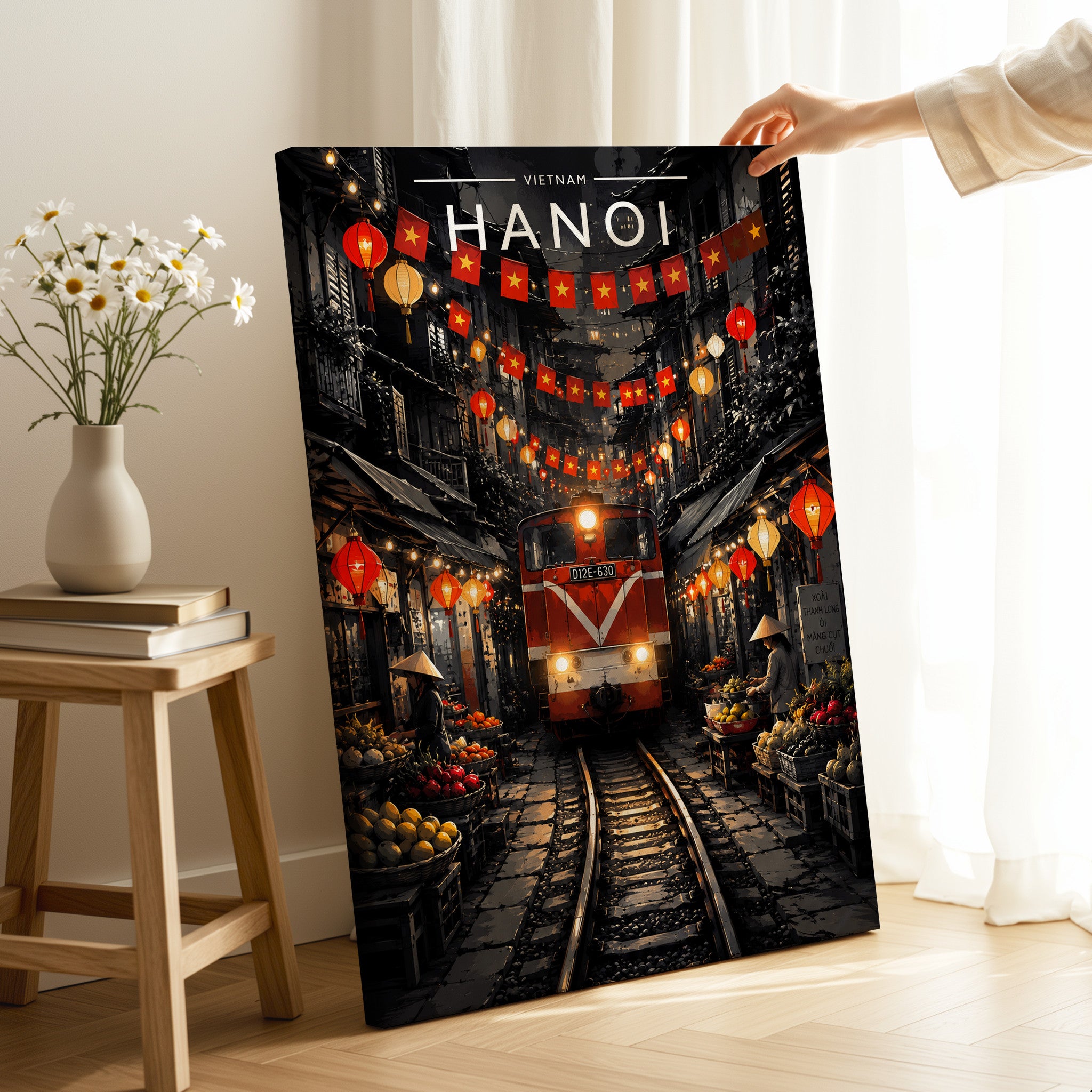 Hanoi #2 Travel Poster as a gallery-wrapped canvas
