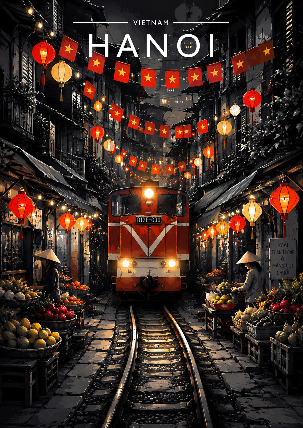 Hanoi #2 Travel Poster - A4 travel poster print