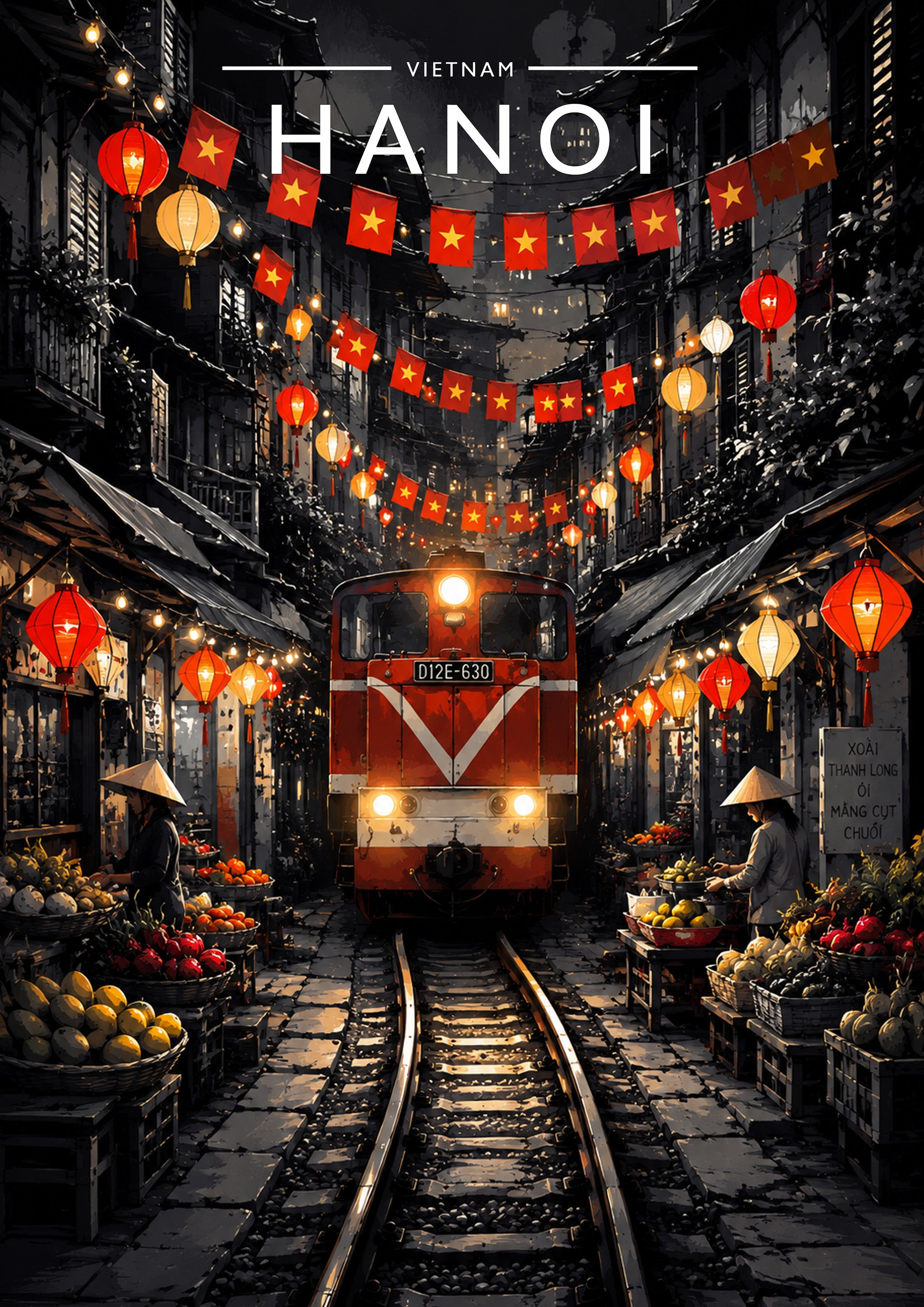 Hanoi #2 Travel Poster - A4 travel poster print