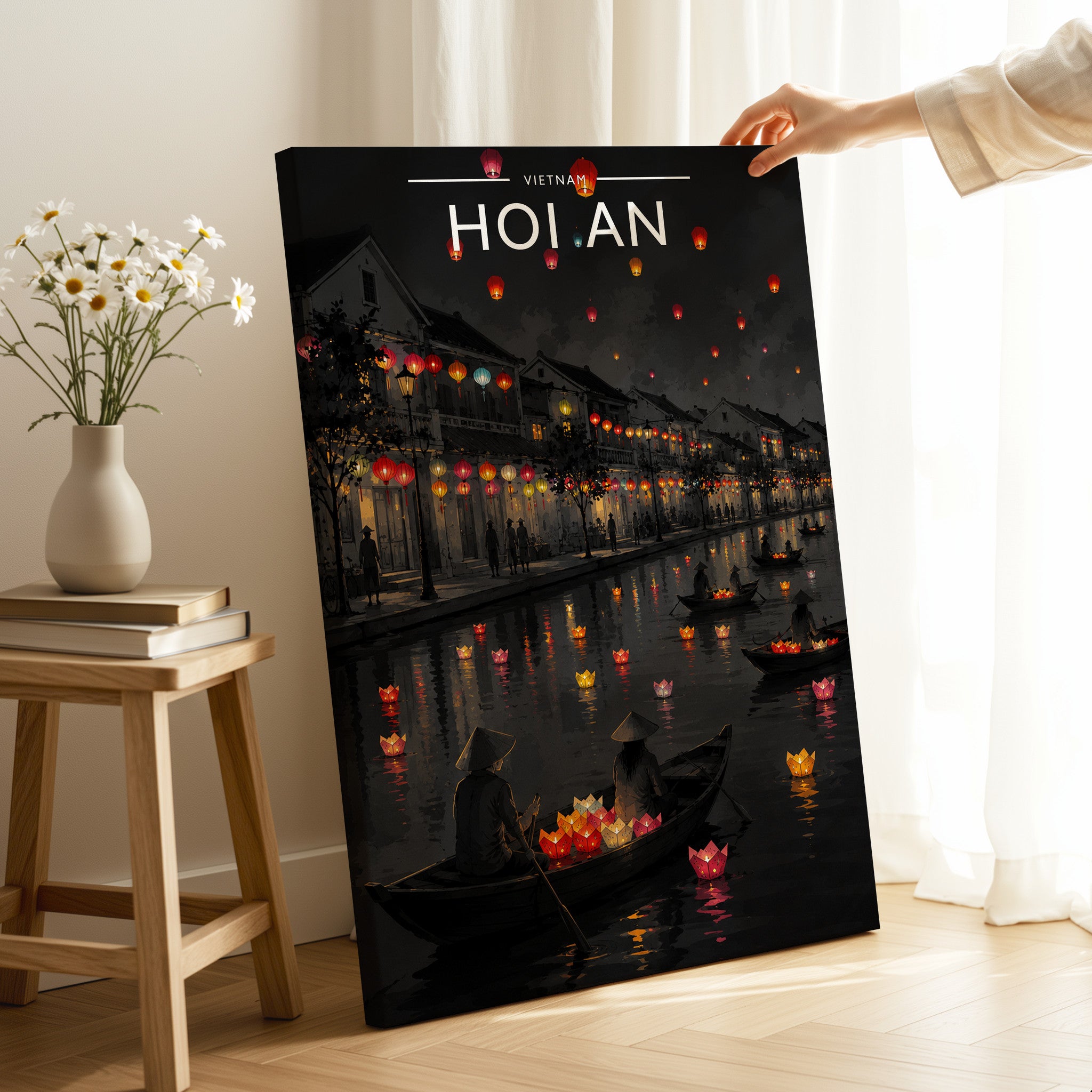 Hoi An Travel Poster as a gallery-wrapped canvas