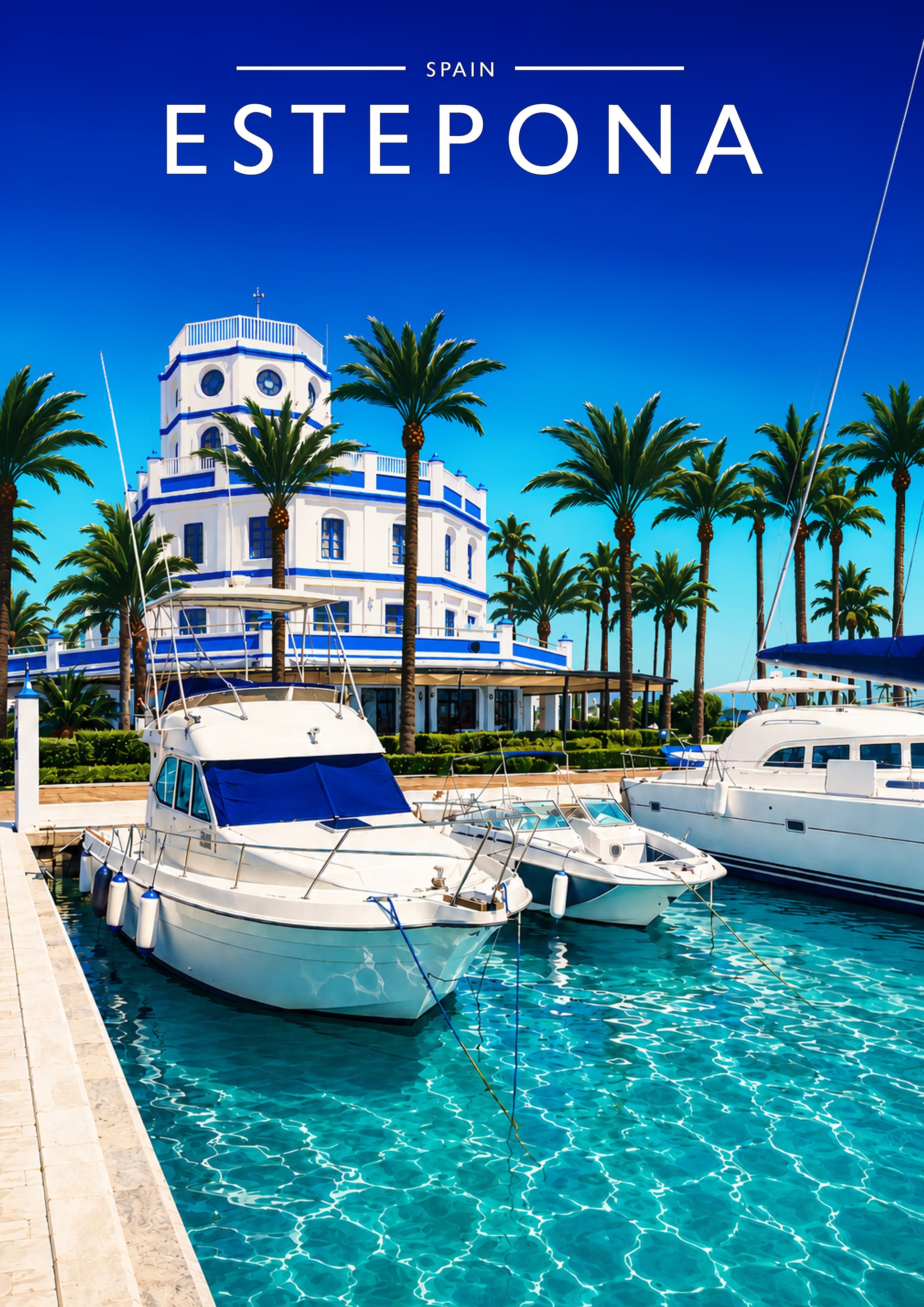 Estepona Travel Poster - A4 travel poster print
