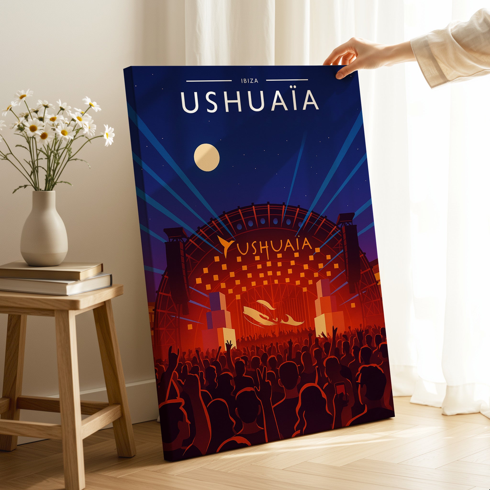 Ibiza #5 Travel Poster as a gallery-wrapped canvas