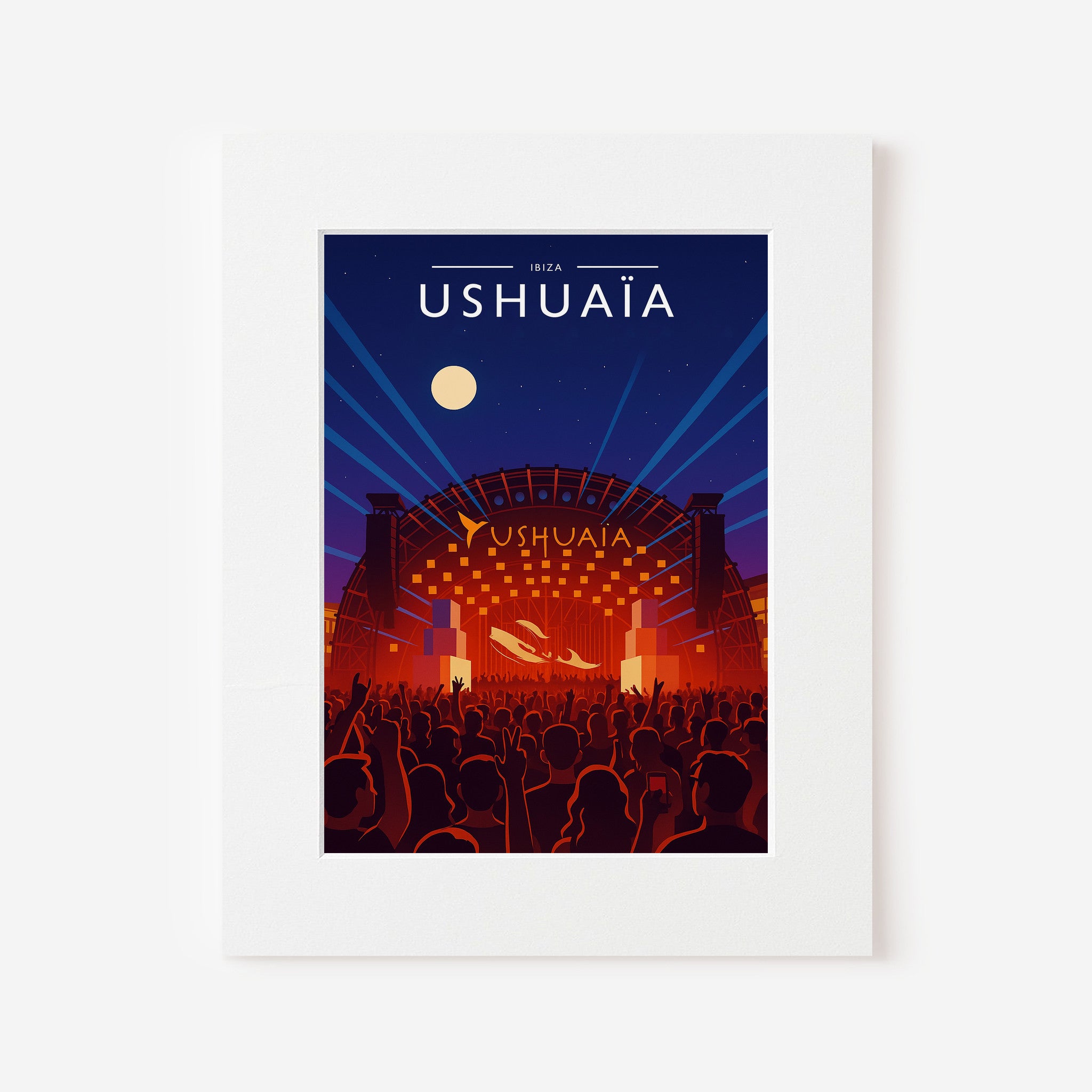 Ibiza #5 Travel Poster in a white mount
